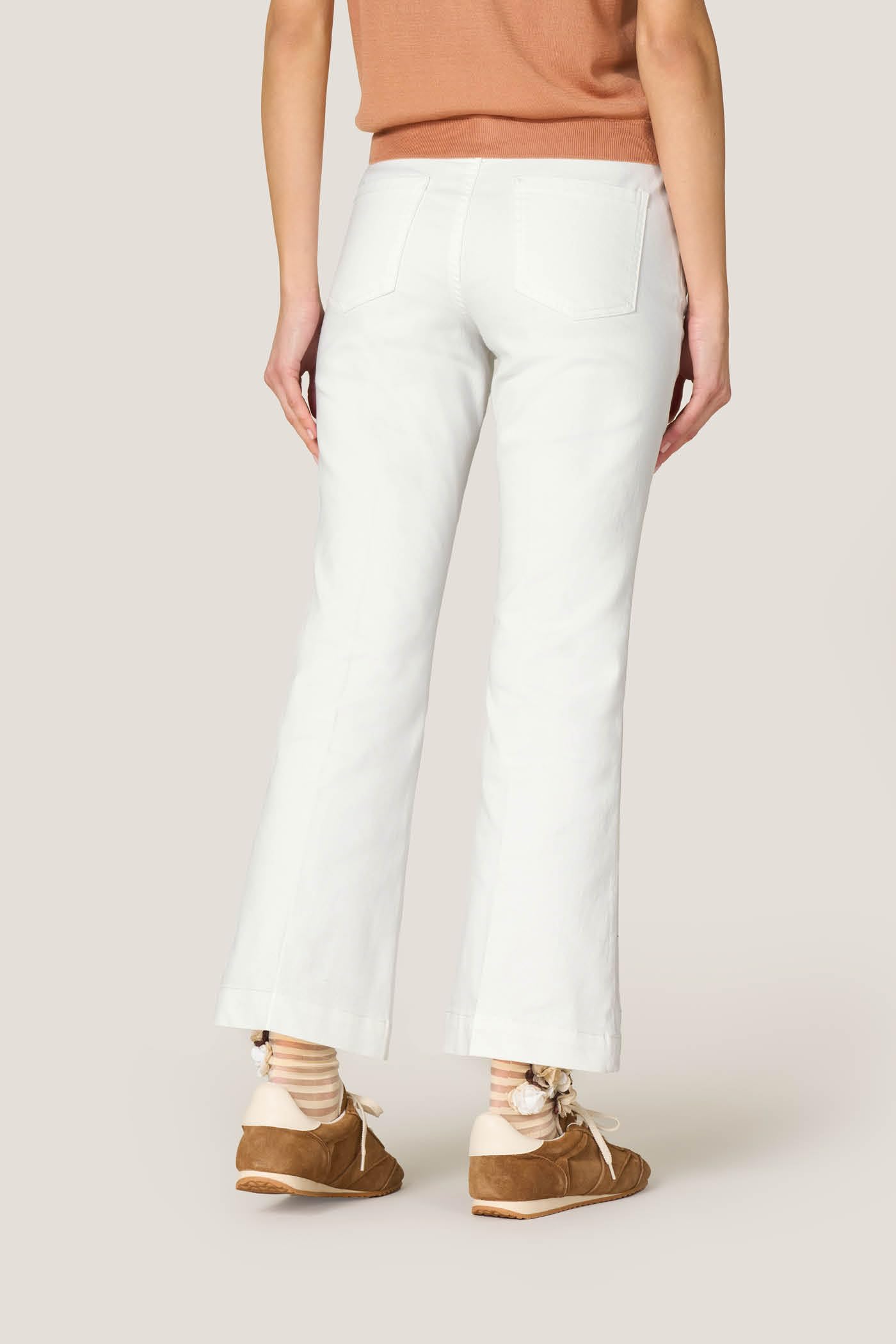 Goldenpoint Donna Jeans Cropped Svasato Tasche Frontali
