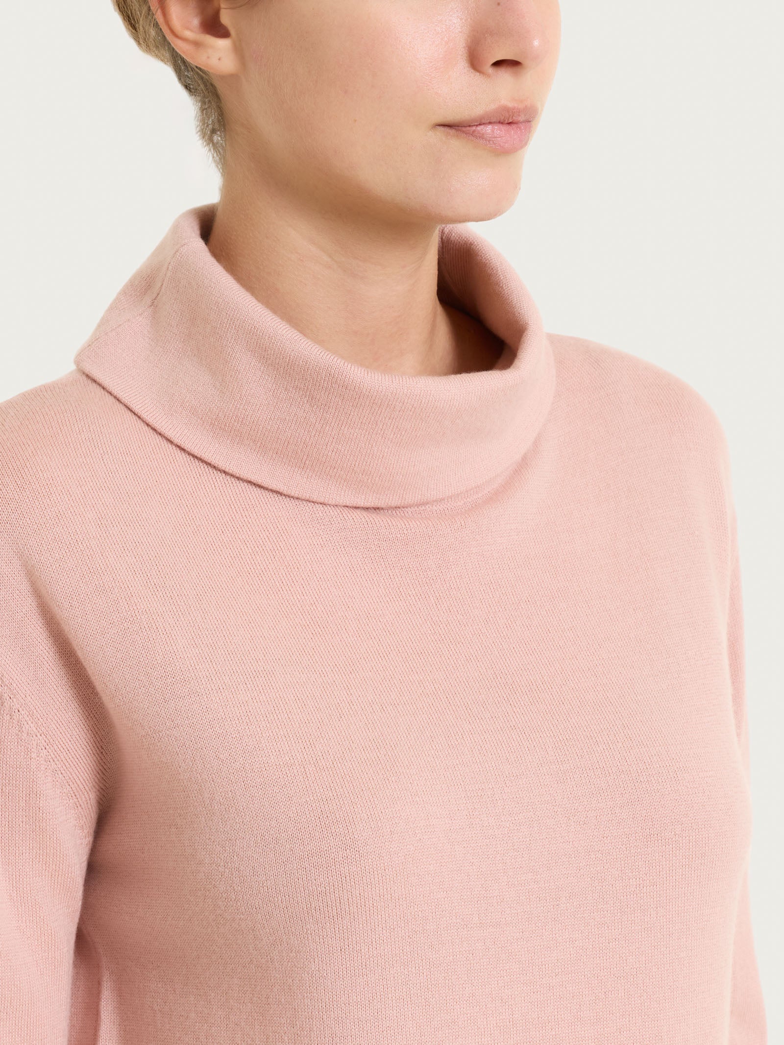 Ragno Merino Soft Maglia Collo Ciambella Cameo Rose lana