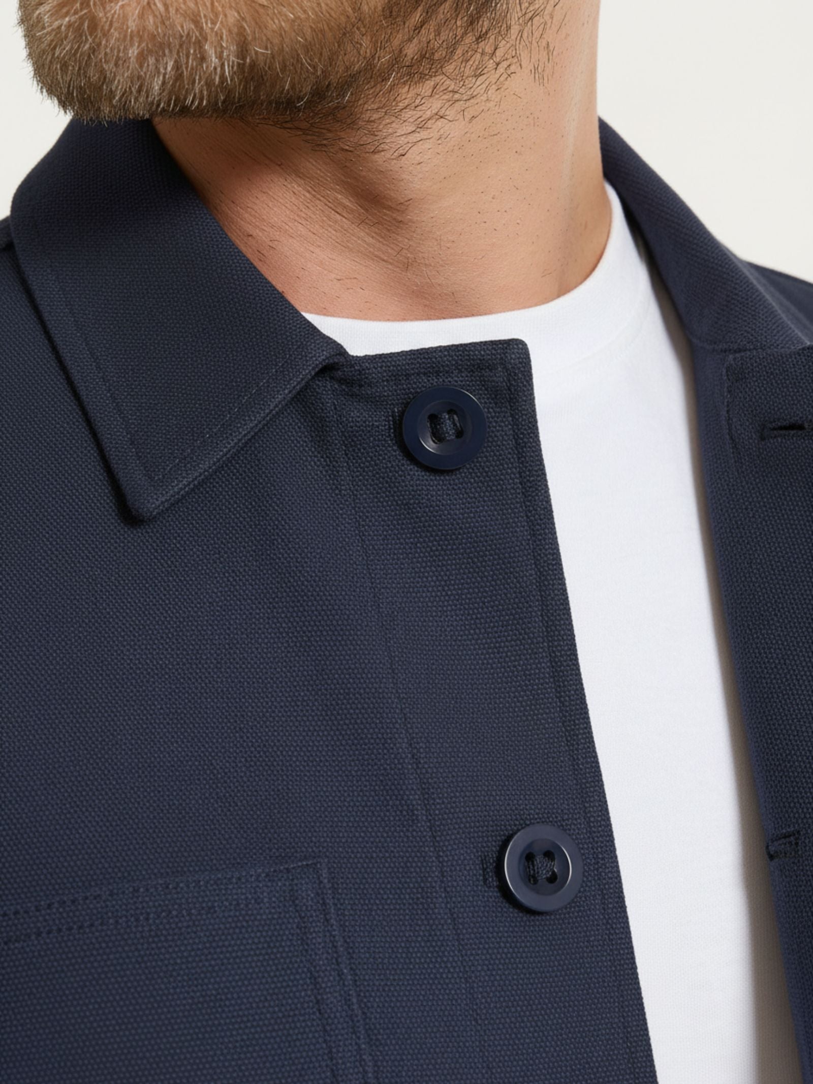 Ragno Compact Giacca Utility Corta Canvas Blu Outer Space