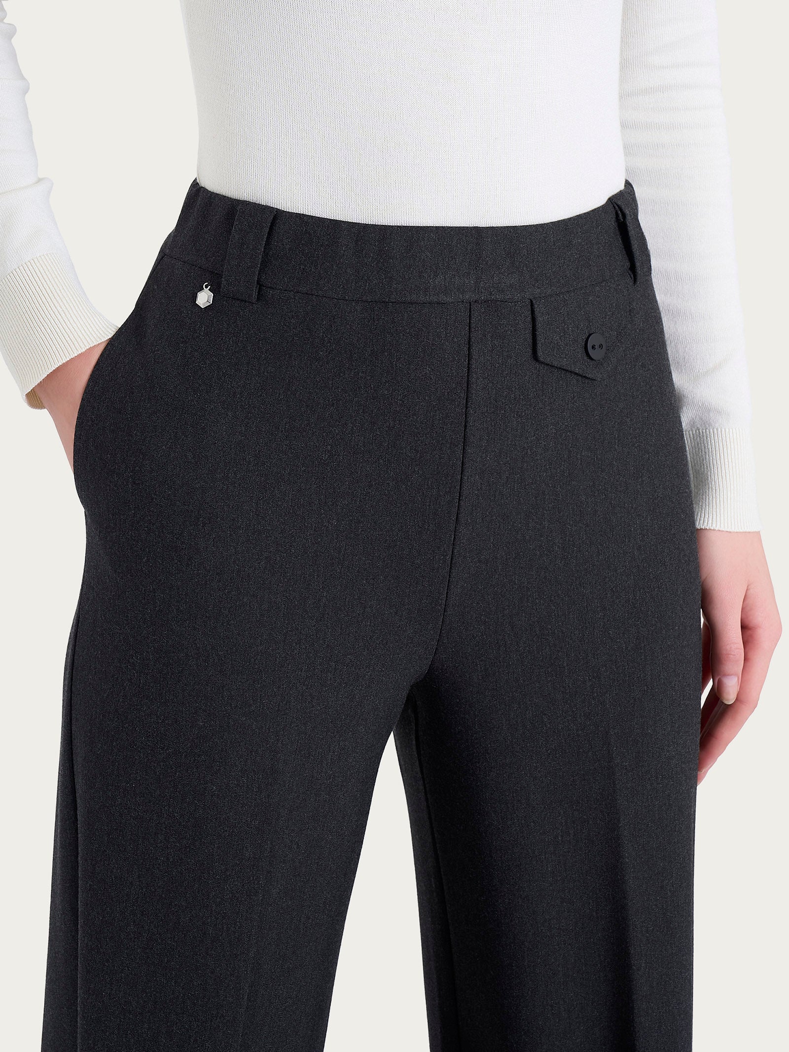 Ragno Compact Pantalone Palazzo Donna Oscuro Mel