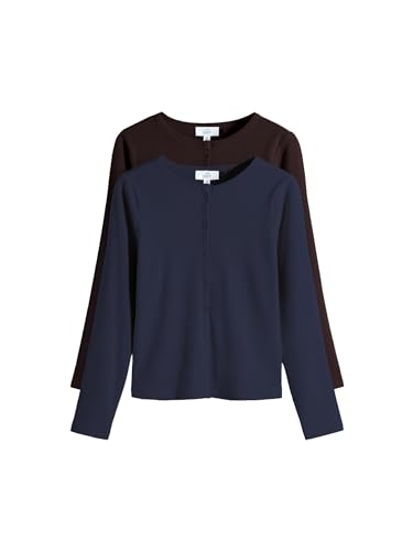 Geo Next The Set cardigan donna maniche lunghe 2 pezzi coste