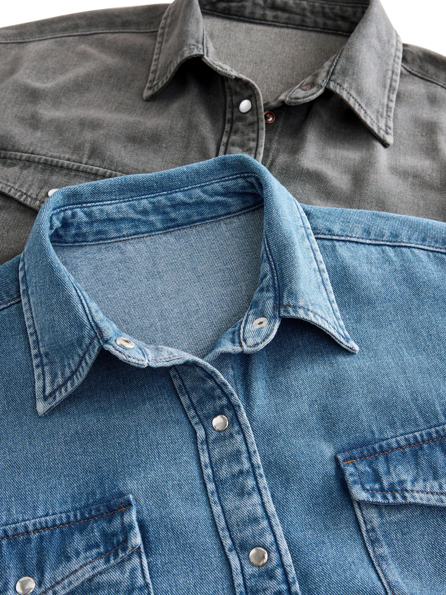 Next The Set Camicie Jeans Donna 2 Pezzi Cotone