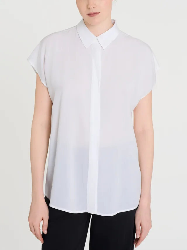 Ragno EcoSeta camicia kimono bianca manica corta