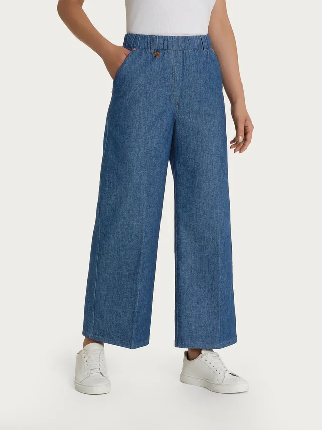 Ragno Light Denim jeans ampio donna Delave' gamba larga