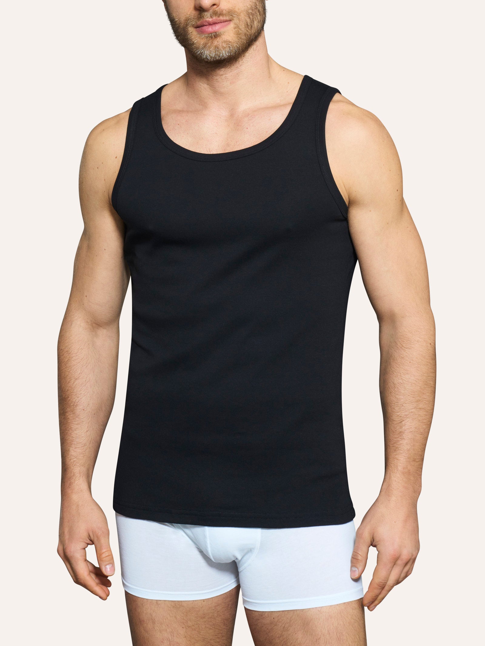 Ragno Thermo Cotton canottiera spalla larga Nero