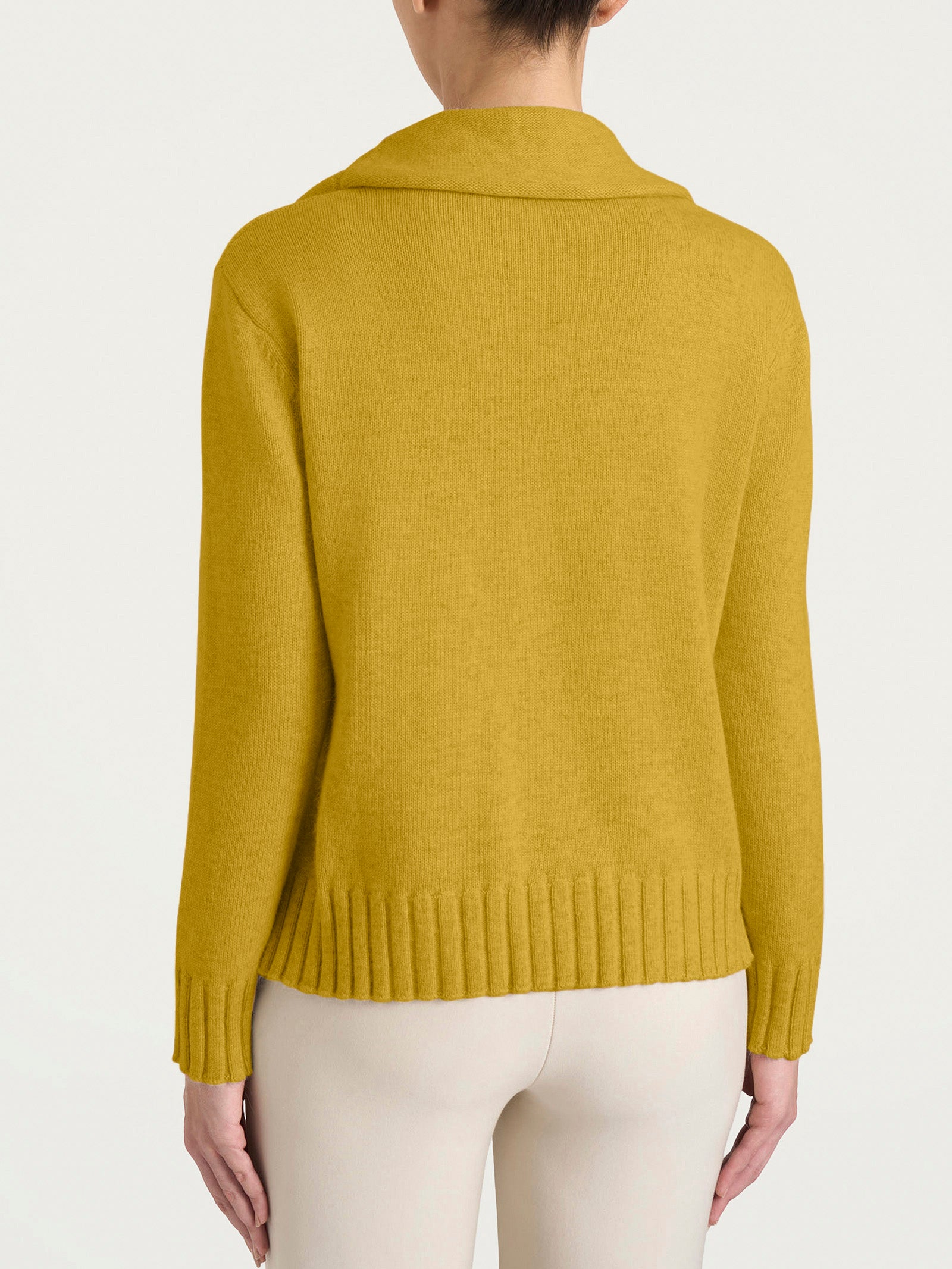 Ragno Natural Soft Oil Yellow maglia collo ciambella calda
