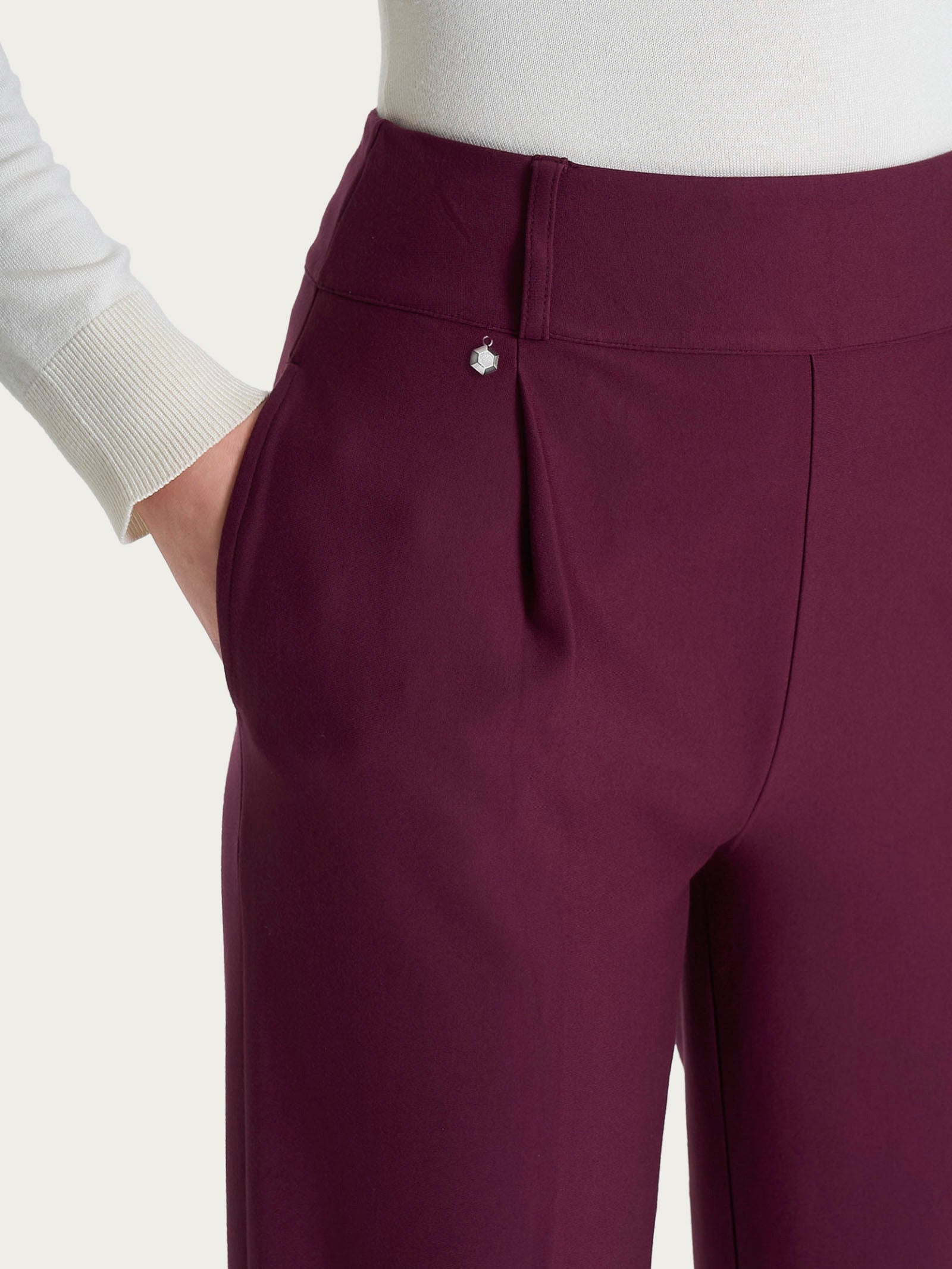 Ragno Compact Pantalone Carrot tasche pantalone viola Fig