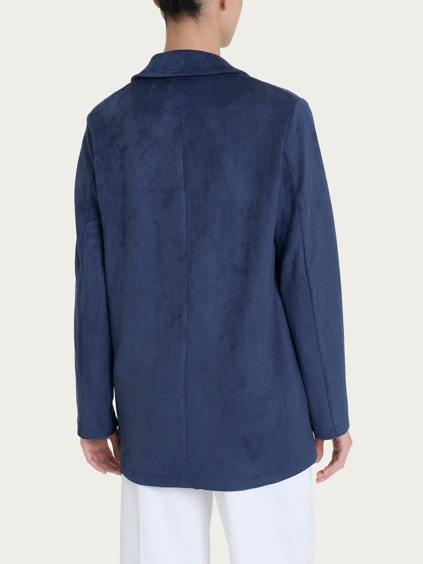 Ragno Eco Suede Blazer over bleu destrutturato