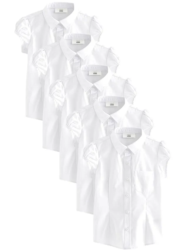 Next camicia scuola bambina manica palloncino 6 anni 5 pezzi