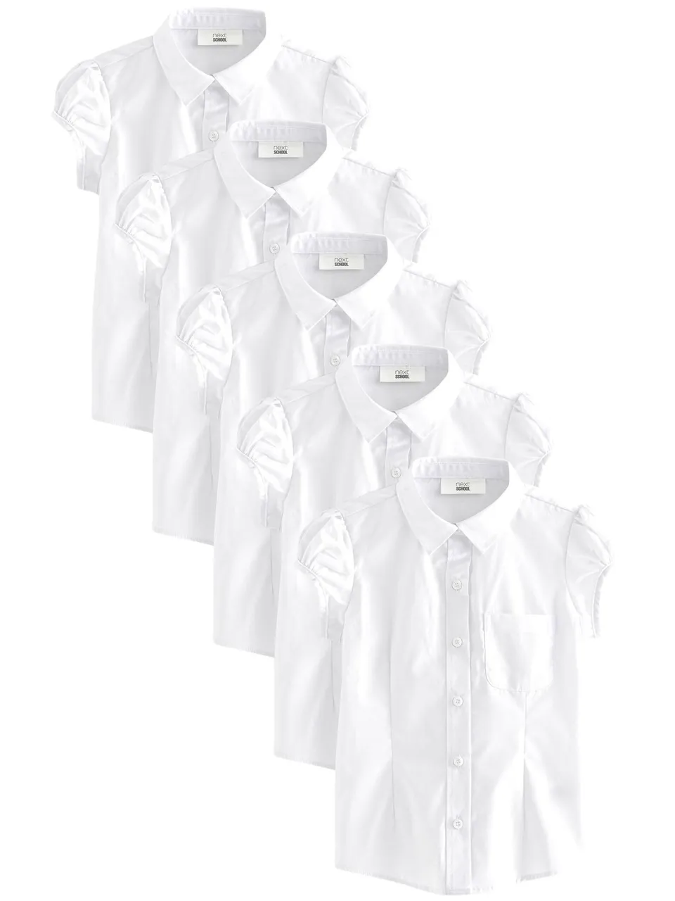 Next camicia scuola bambina manica palloncino 6 anni 5 pezzi