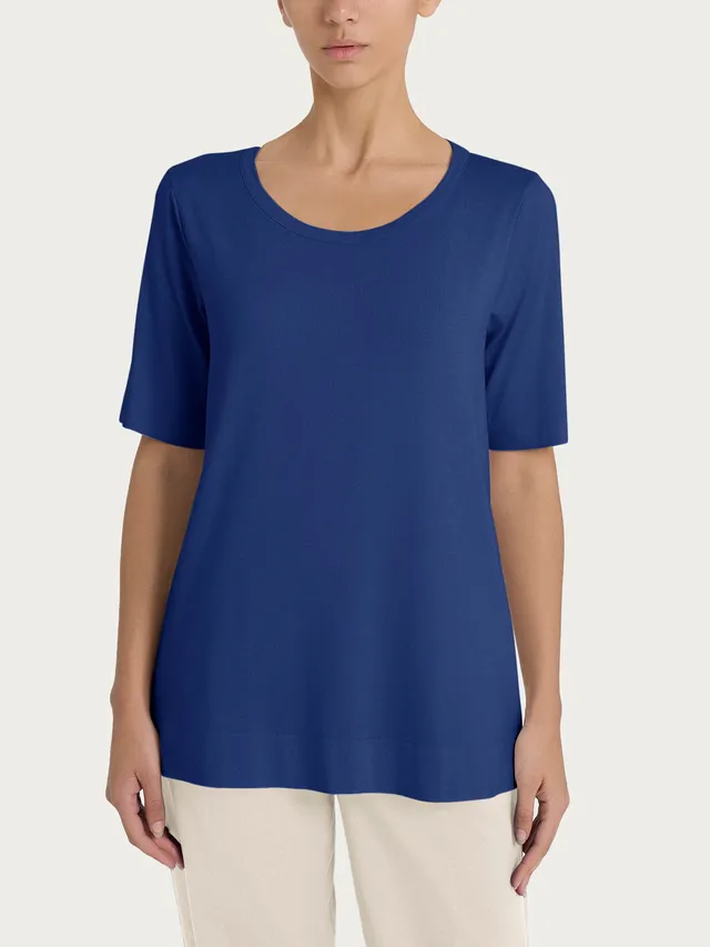 Ragno Viscosa Summer t-shirt donna mirtillo manica corta