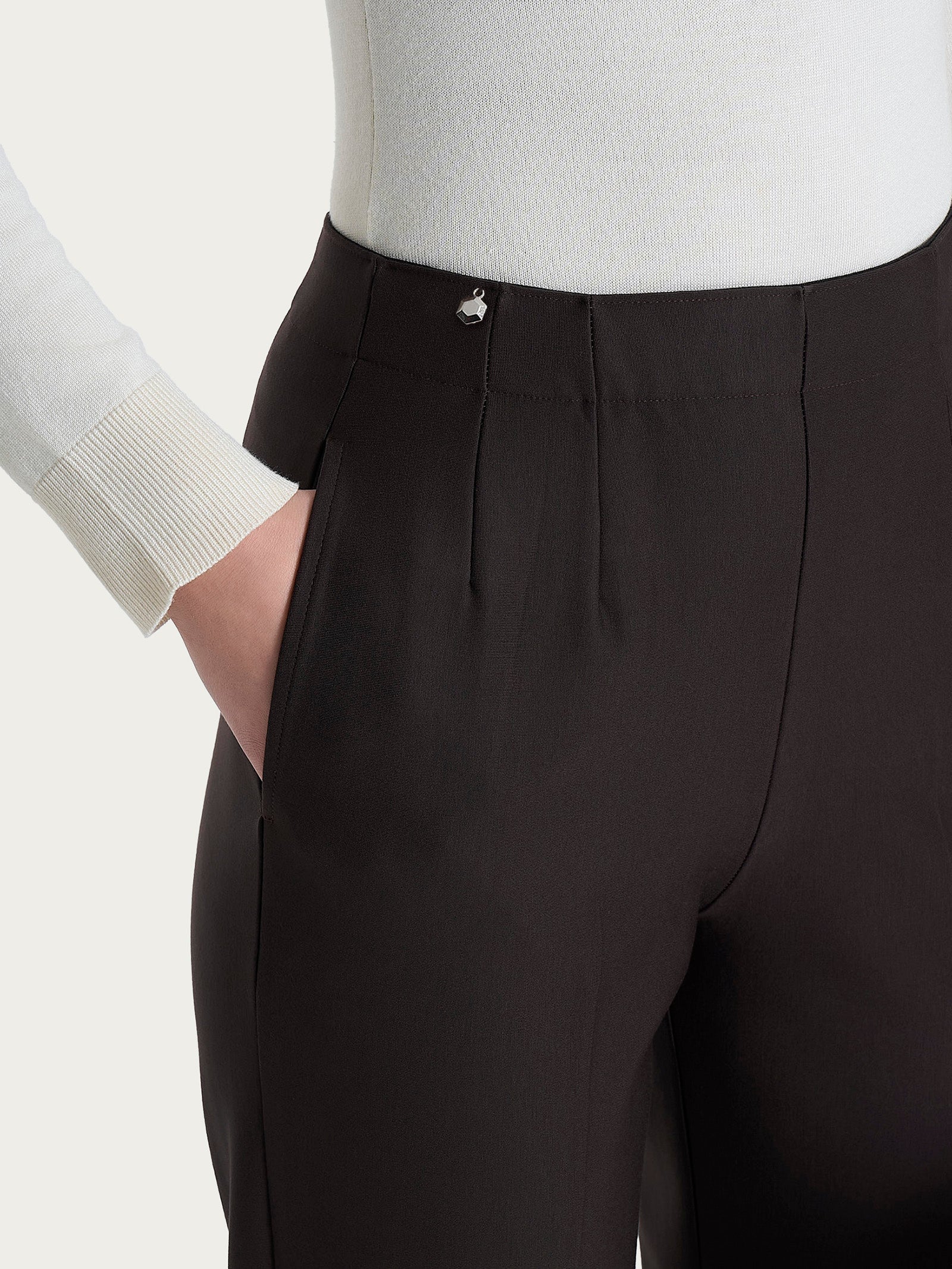 Ragno Compact pantalone dritto chocolate punto Milano