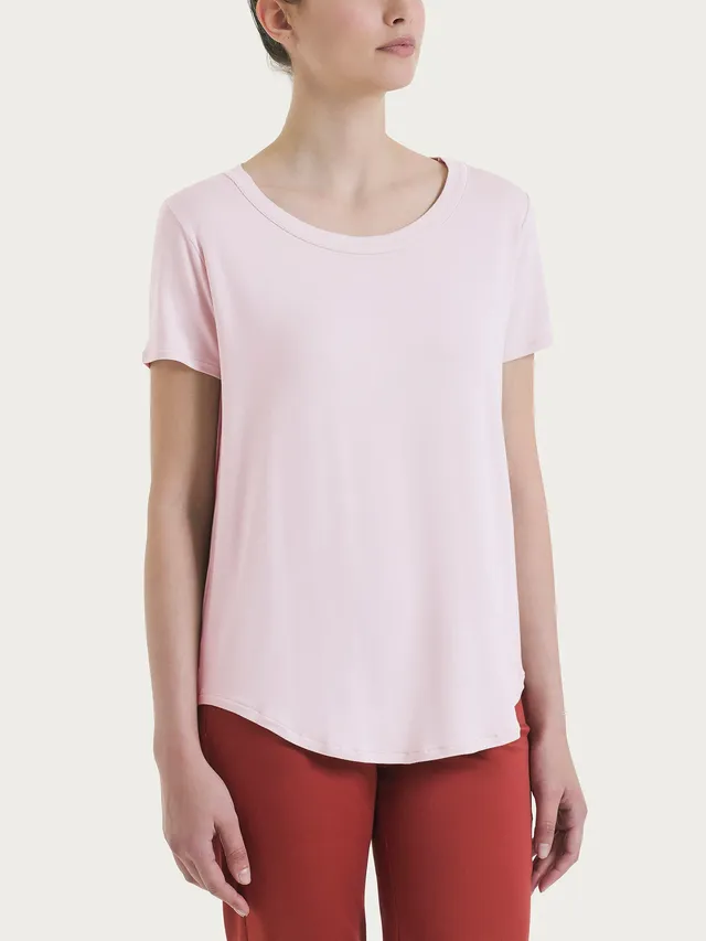 Ragno Viscosa Summer maglietta Pale Lilac girocollo soft