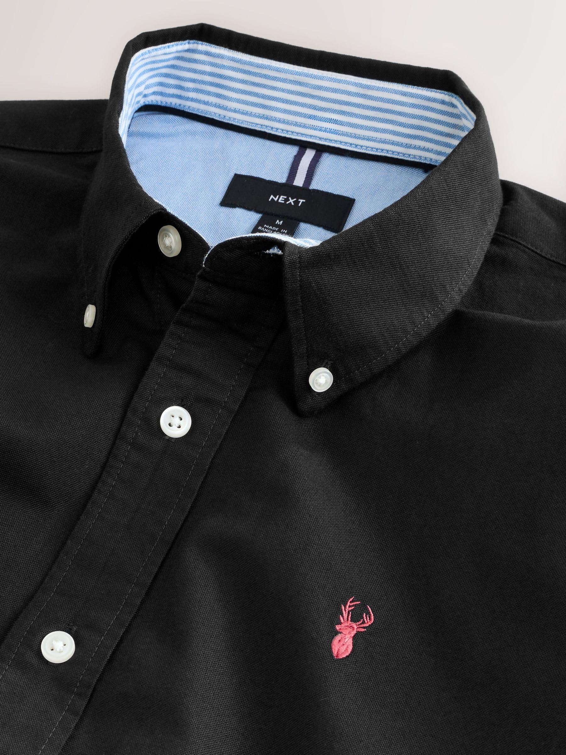 Next Camicia Oxford Maniche Corte Uomo M Nera regular