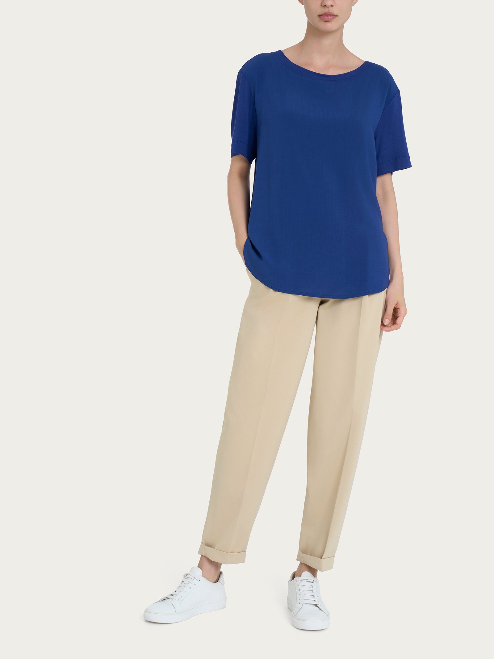 Ragno Viscosa Summer Maglietta Barchetta Blueberry viscosa