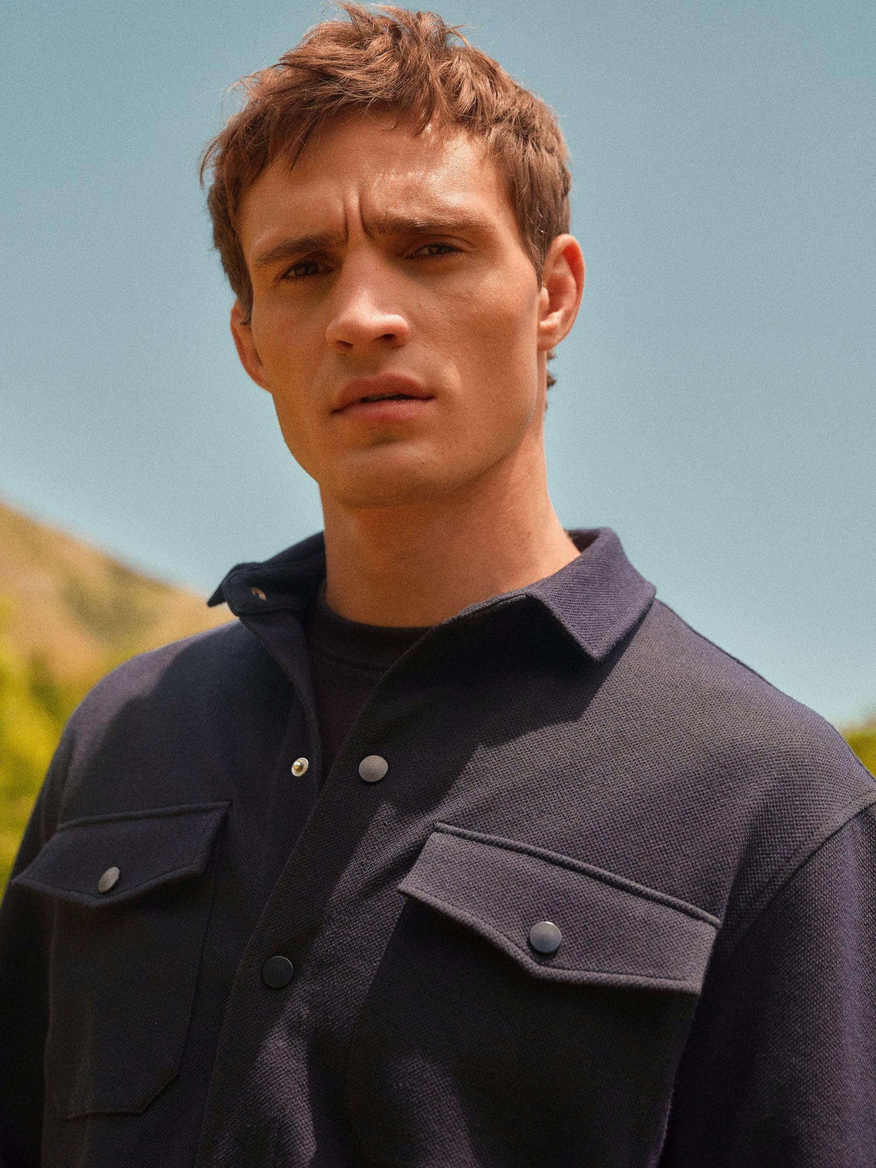 Next Stile Camicia giacca uomo jersey bottoni pressione