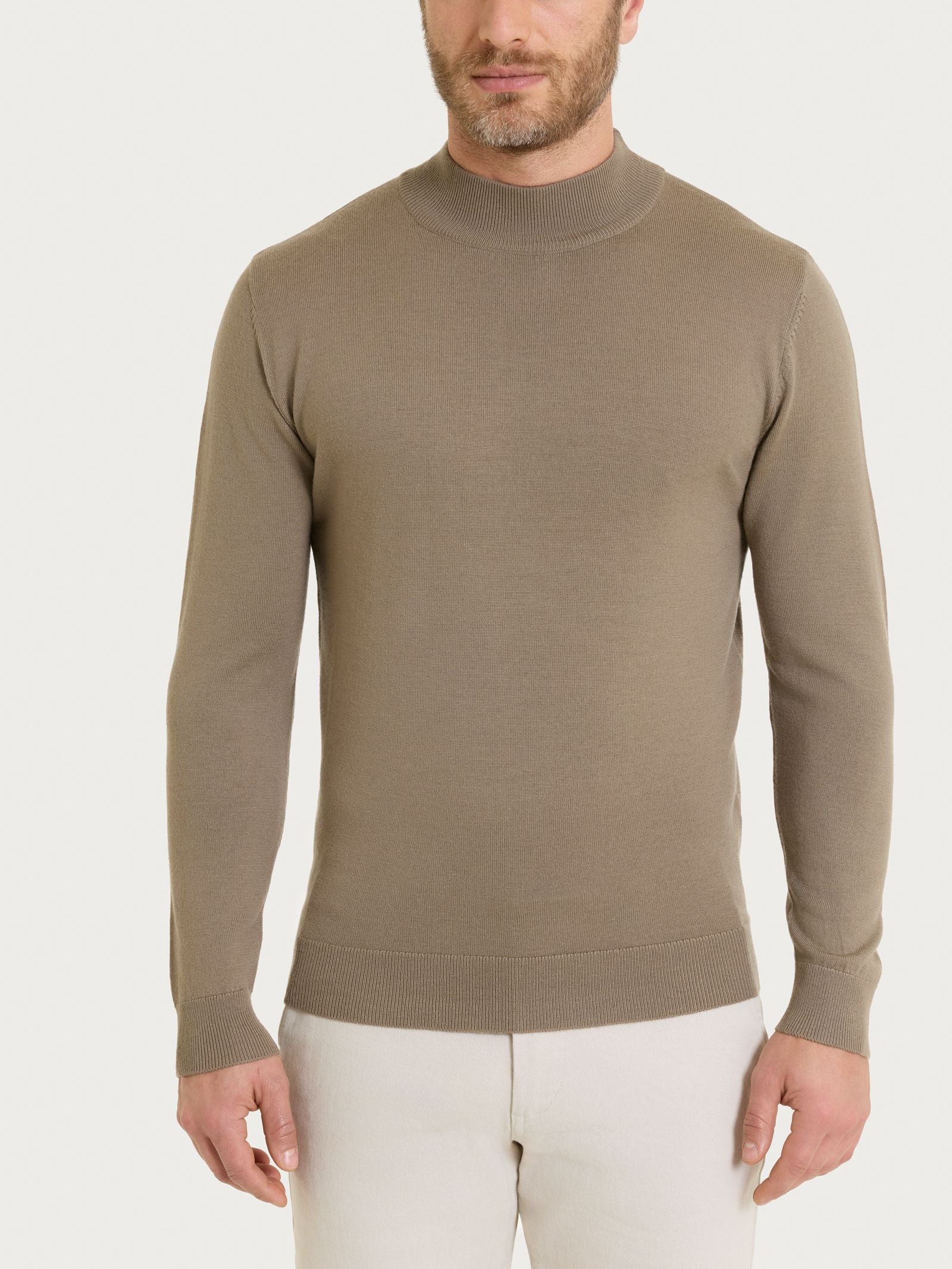 Ragno Merino Soft Lupetto lana uomo Weathered Teak