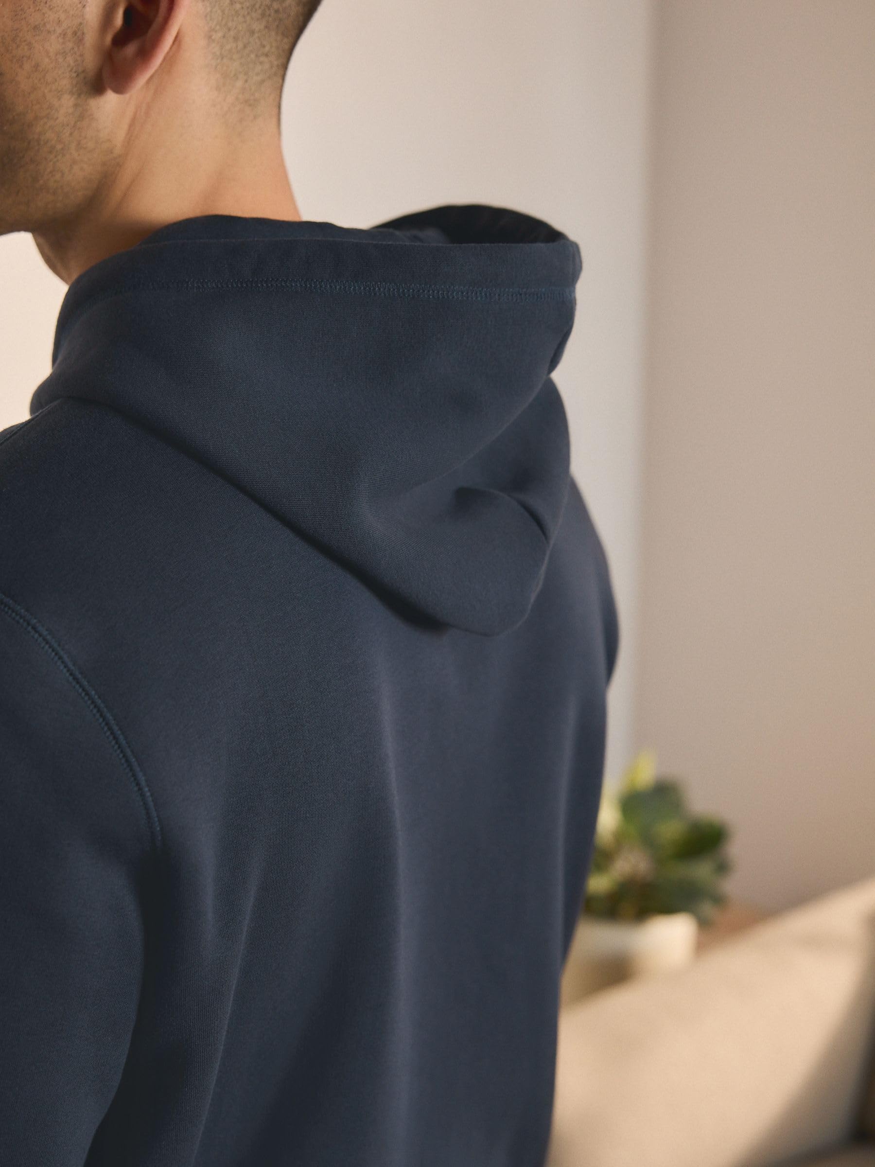 Next felpa zip-up uomo cappuccio cotone spazzolato 3XL