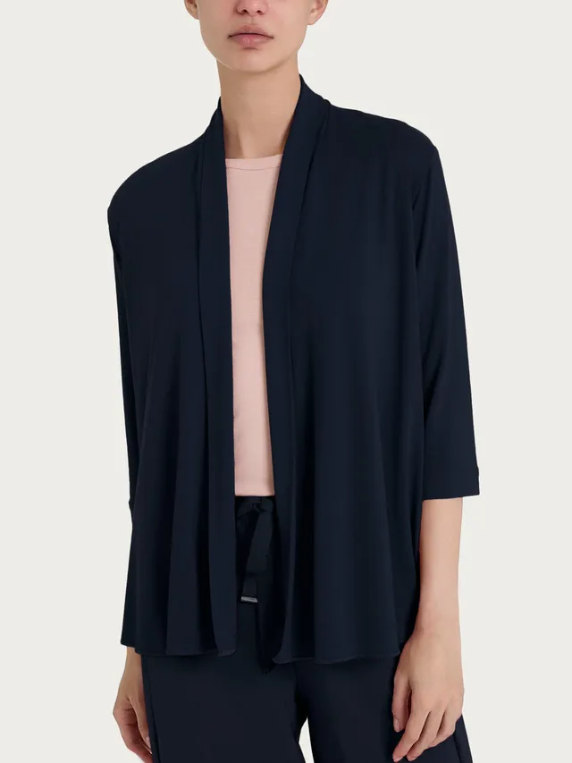 Ragno Viscosa Summer open cardigan Bleu leggero