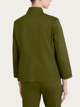 Ragno Satin Power Short Blazer Giacca verde Sphagnum elegante
