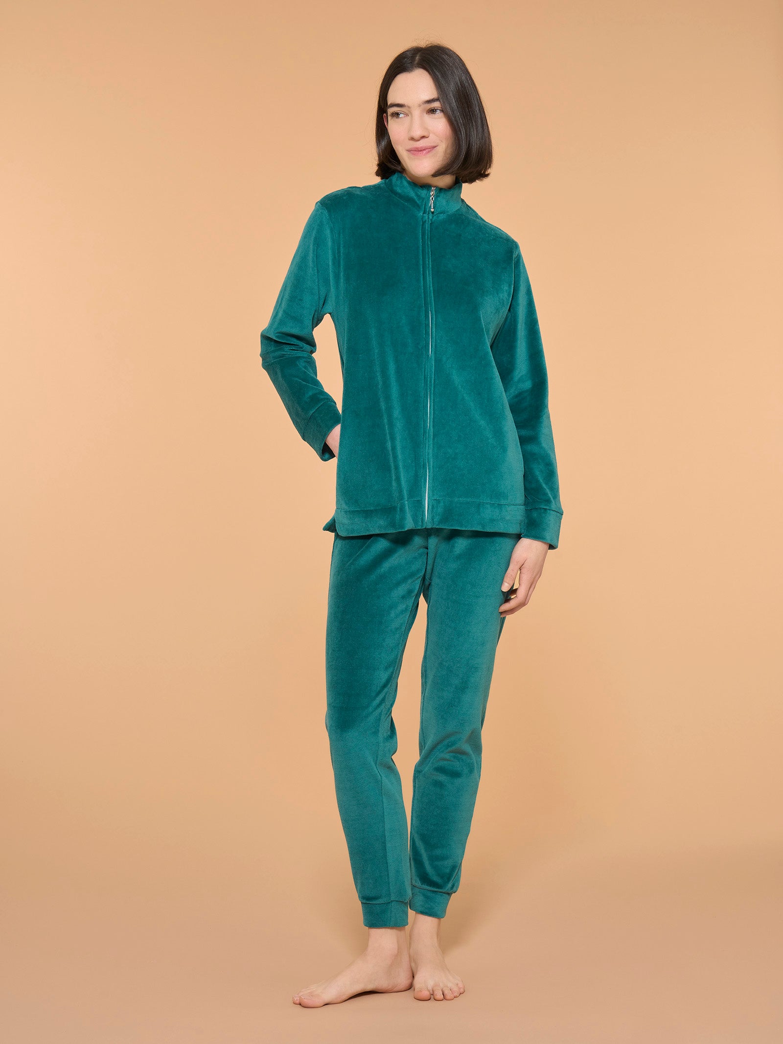 Ragno Tuta ciniglia misto cotone Trekking Green
