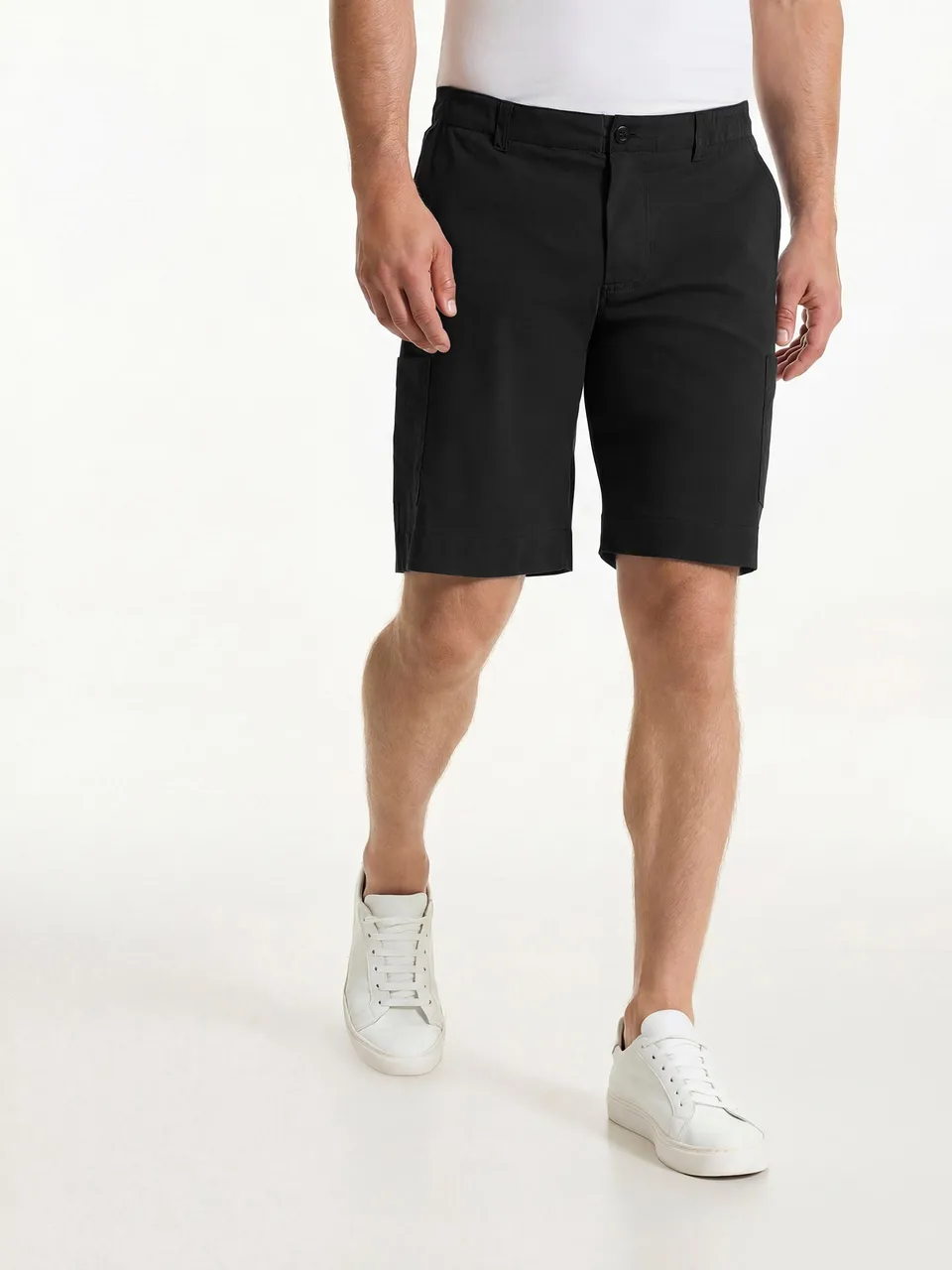 Ragno Bermuda Cargo in Super Fresh Pantaloni Nero Tasche