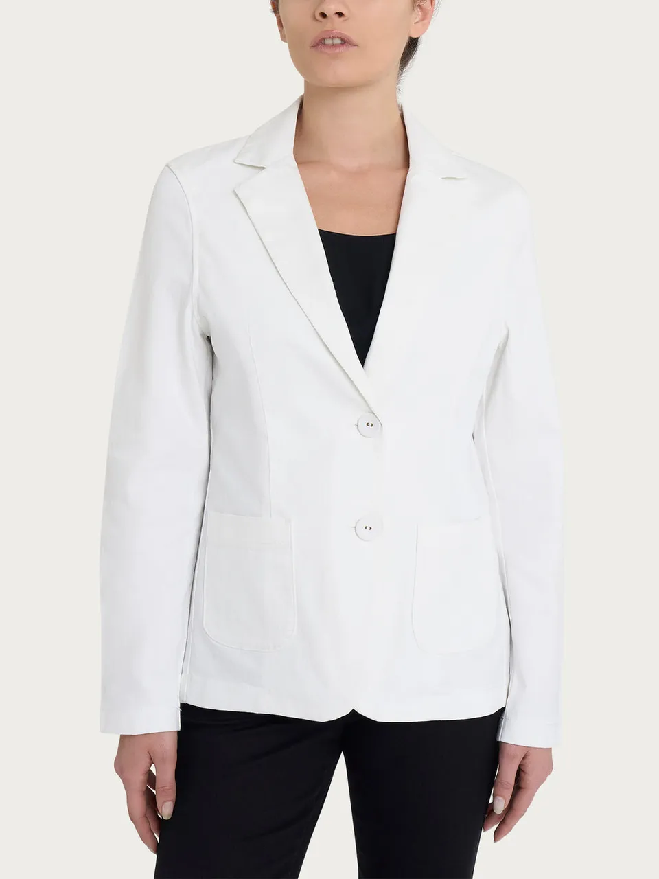 Ragno Super Denim giacca due bottoni bianco denim leggero