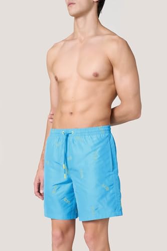 Goldenpoint Ricamo Ippocampo Costume Mare Uomo Media Lunghezza