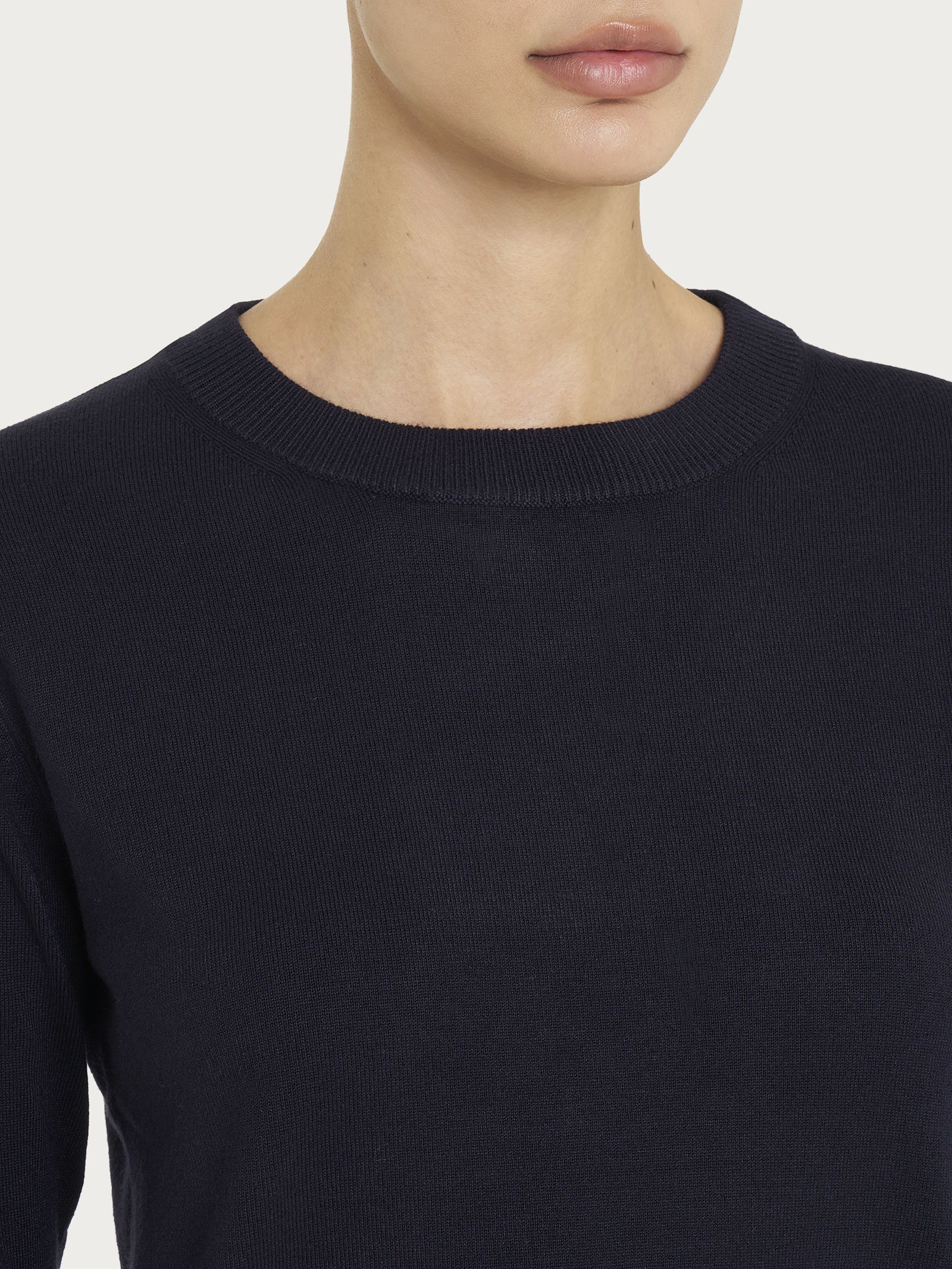 Ragno Four Seasons maglia girocollo Bleu viscosa
