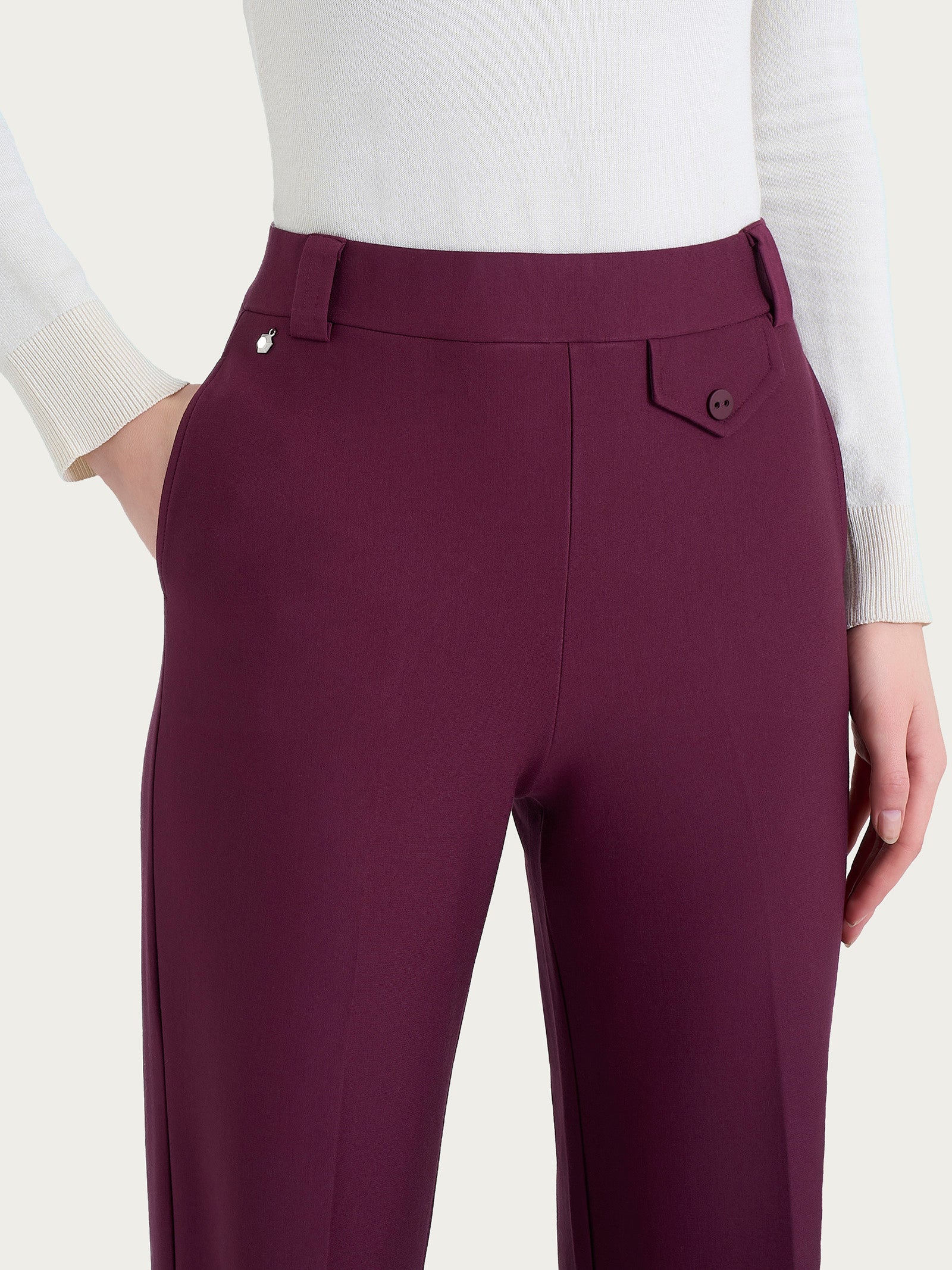 Ragno Compact pantalone ampio wide leg Fig