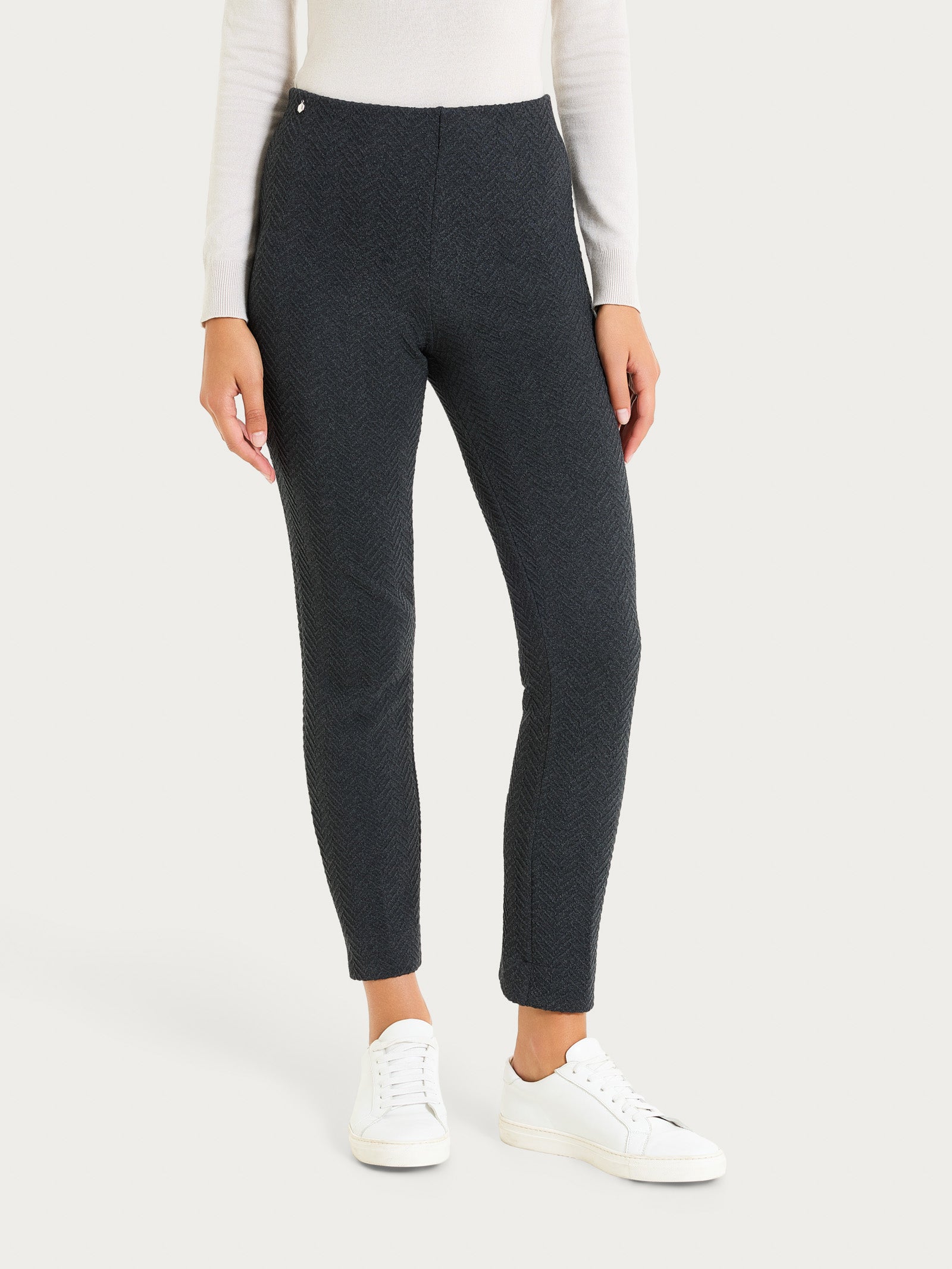 Ragno Eco Jacquard The Cigarette pantalone sigaretta Oscuro Mel.