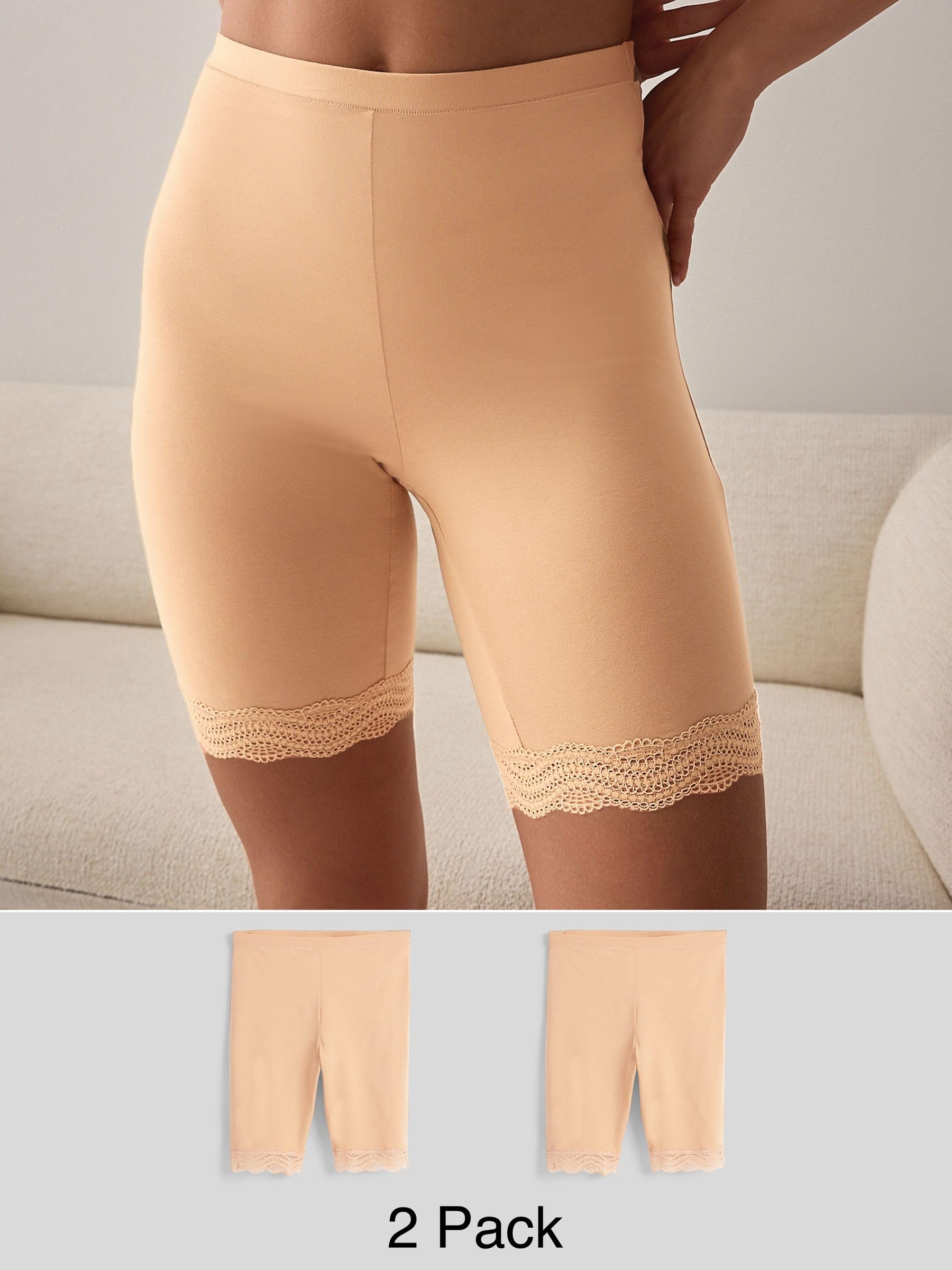 Next shorts anti-irritazione cotone 2 paia rosa