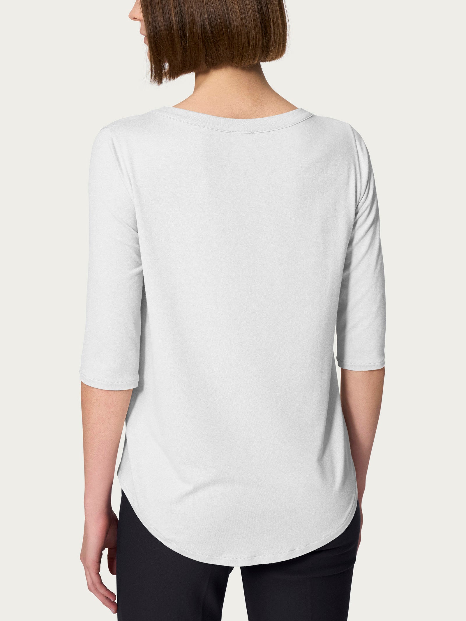 Ragno Viscosa Summer Girocollo maglietta donna Bianco manica 3/4