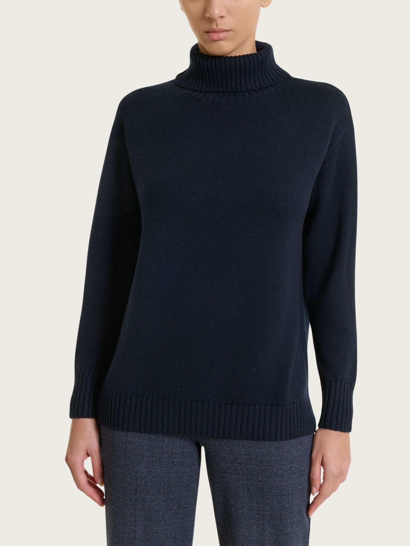 Ragno Merino Soft Dolcevita leggera lana blu