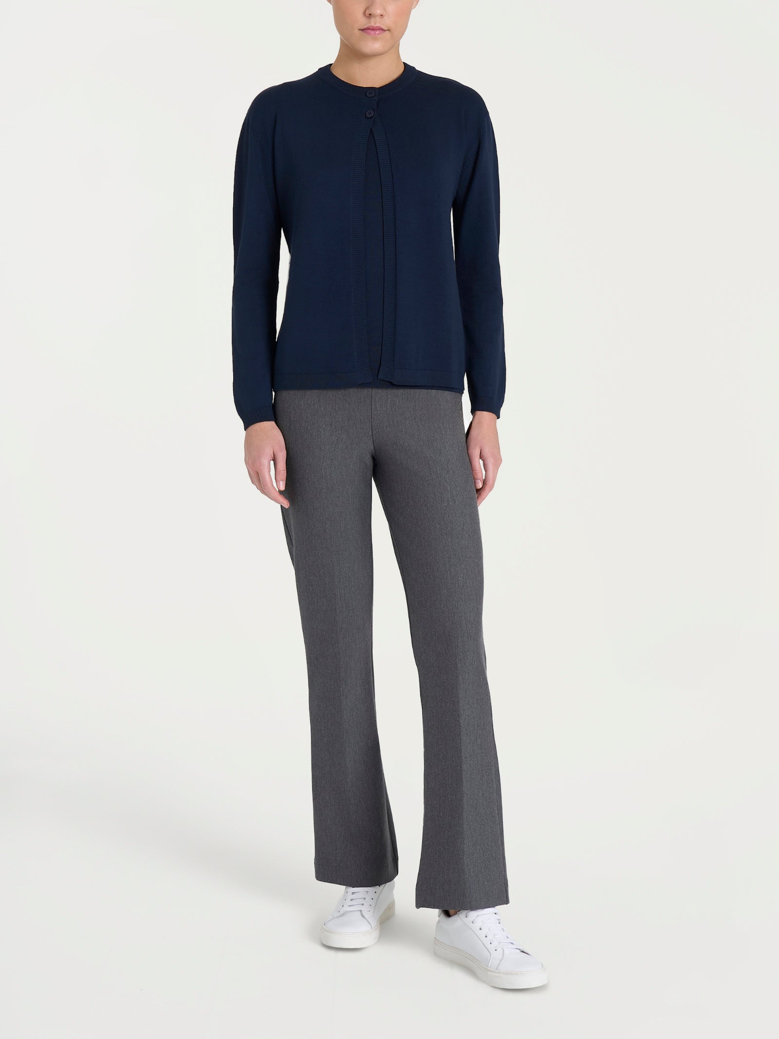 Ragno Four Seasons Cardigan Donna Bleu Corto Due Bottoni