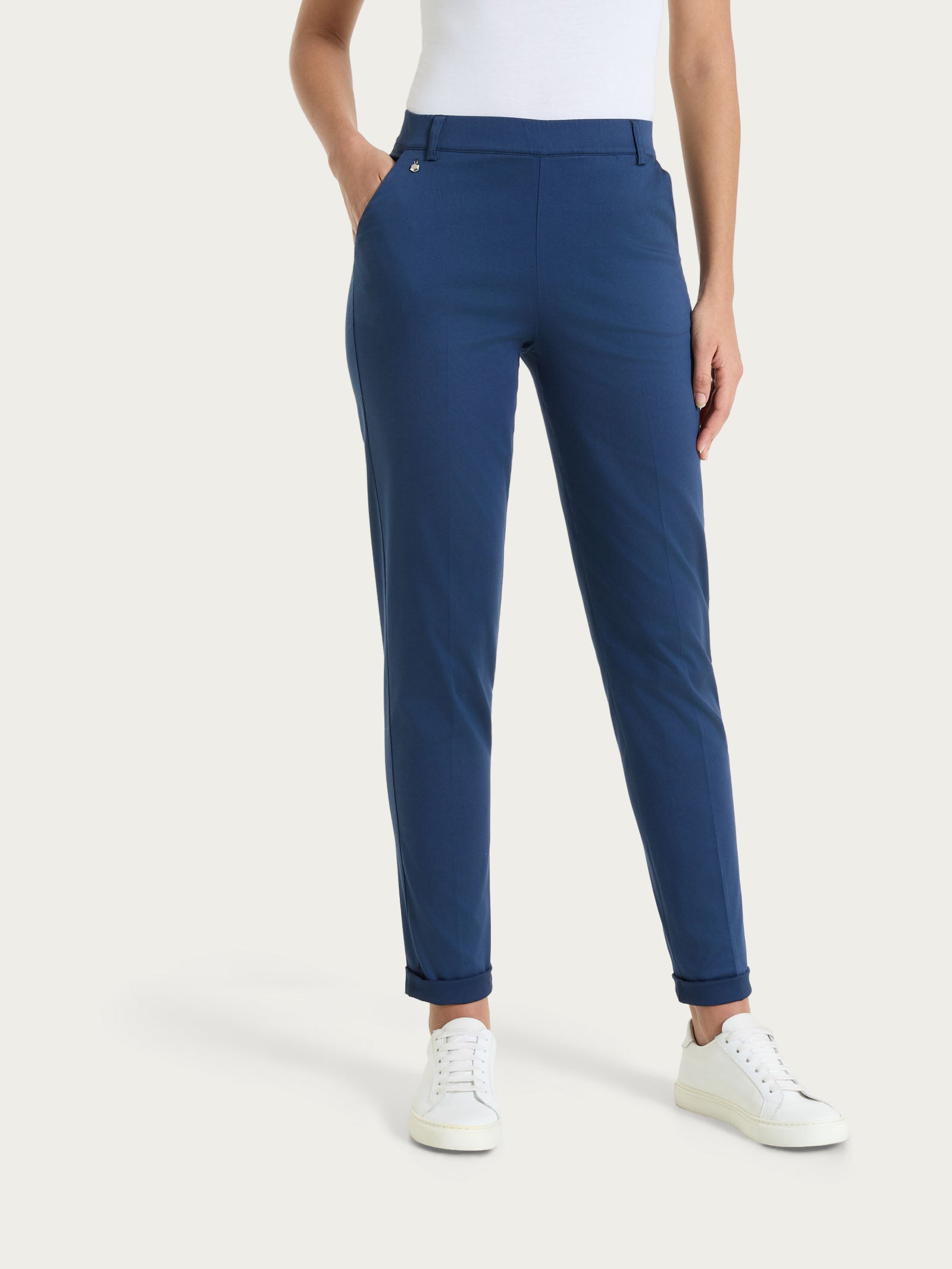 Ragno Satin Power pantalone chino blu oceana