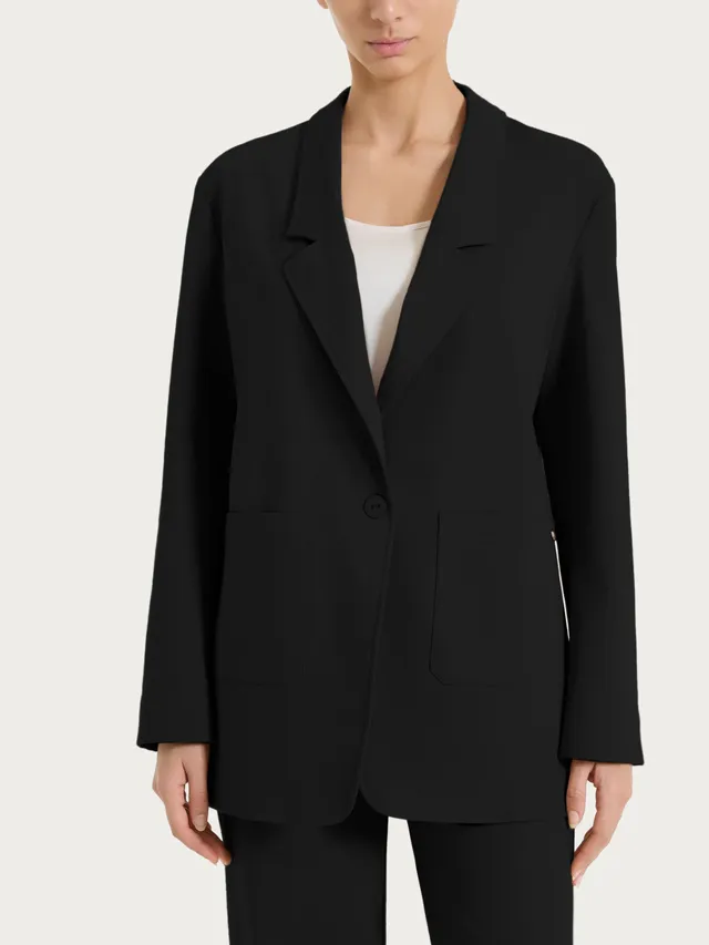 Ragno Compact Light blazer 1 bottone nero elastico