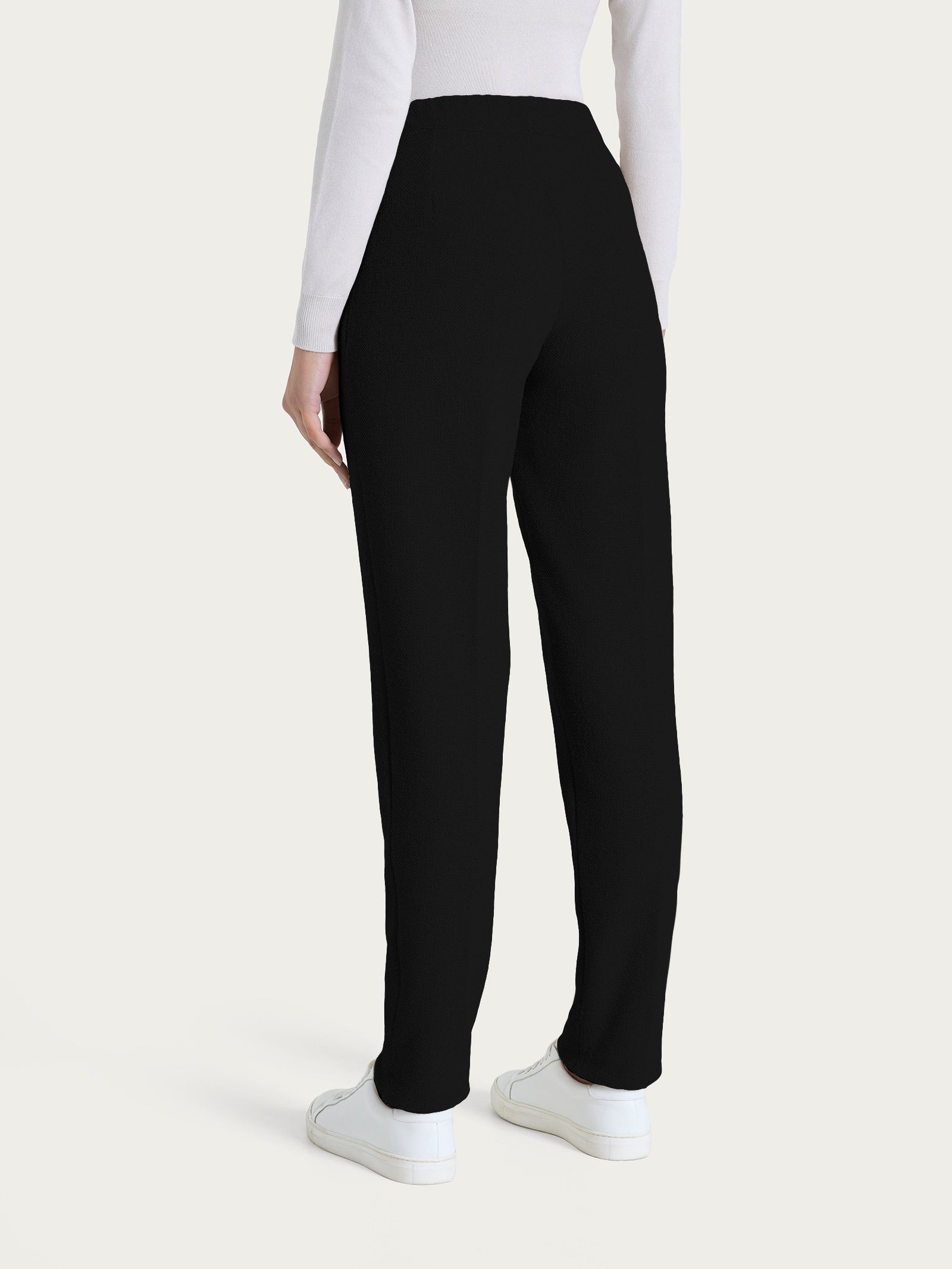Ragno Relaxed Wardrobe The Chino pantalone nero felpato