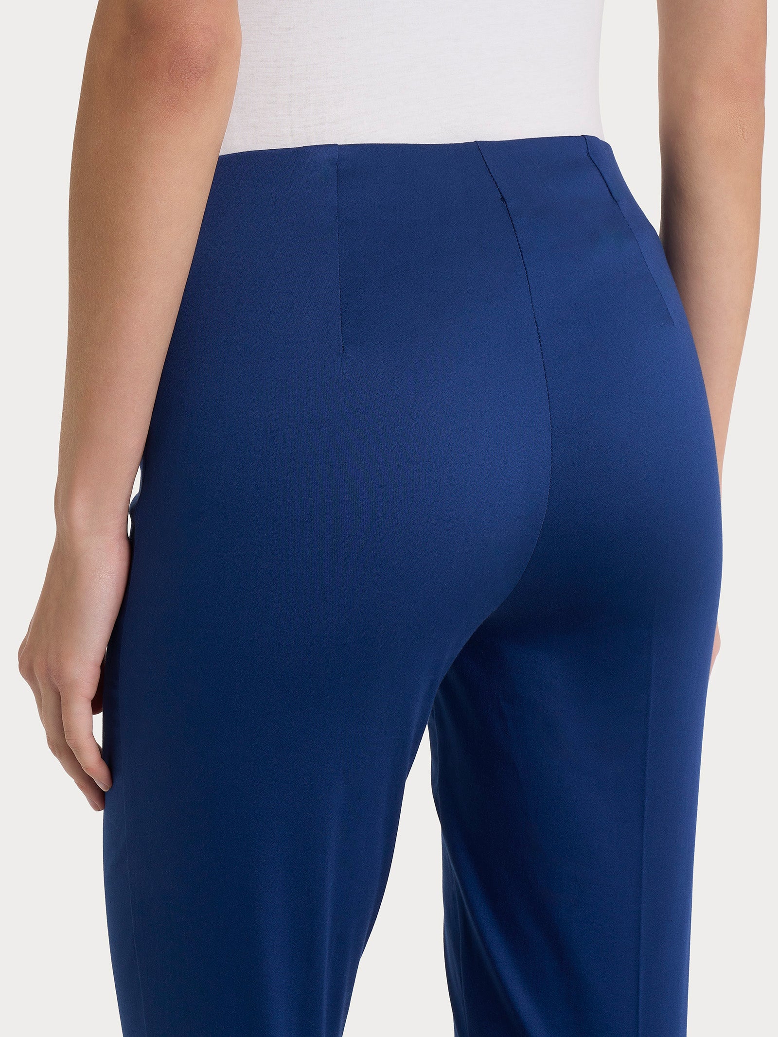 Ragno Satin Power pantalone capri Blueberry cotone elasticizzato