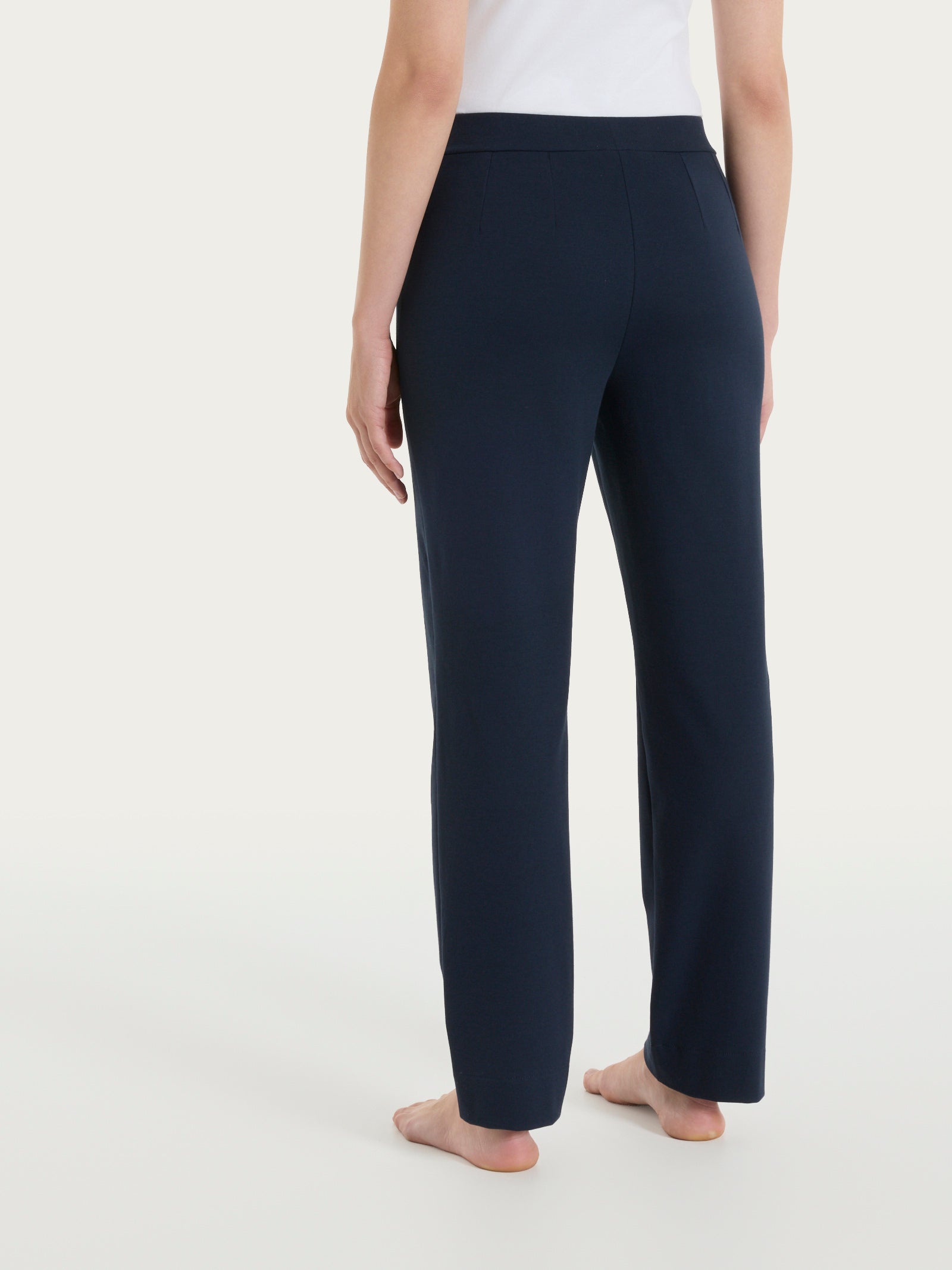 Ragno Homewear Pantalone Dritto con Tasche Jersey Cotone Blu