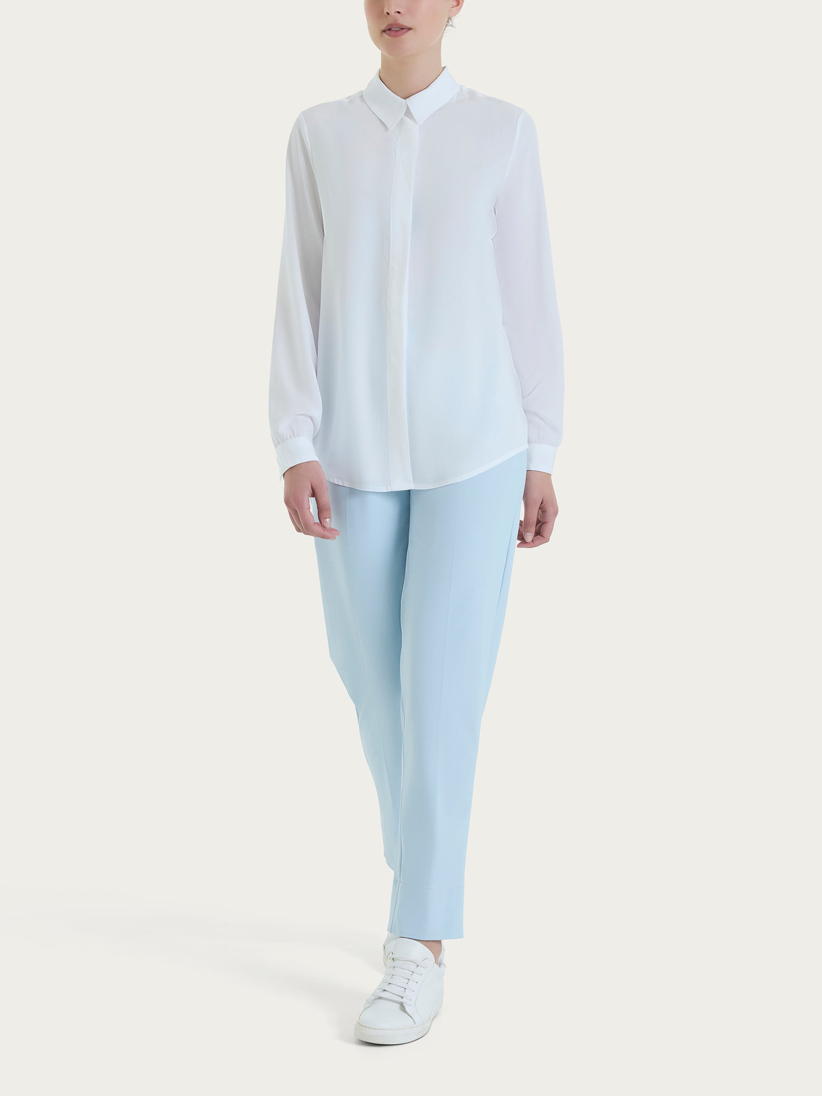 Ragno Ecoseta Camicia Manica Lunga Bianco