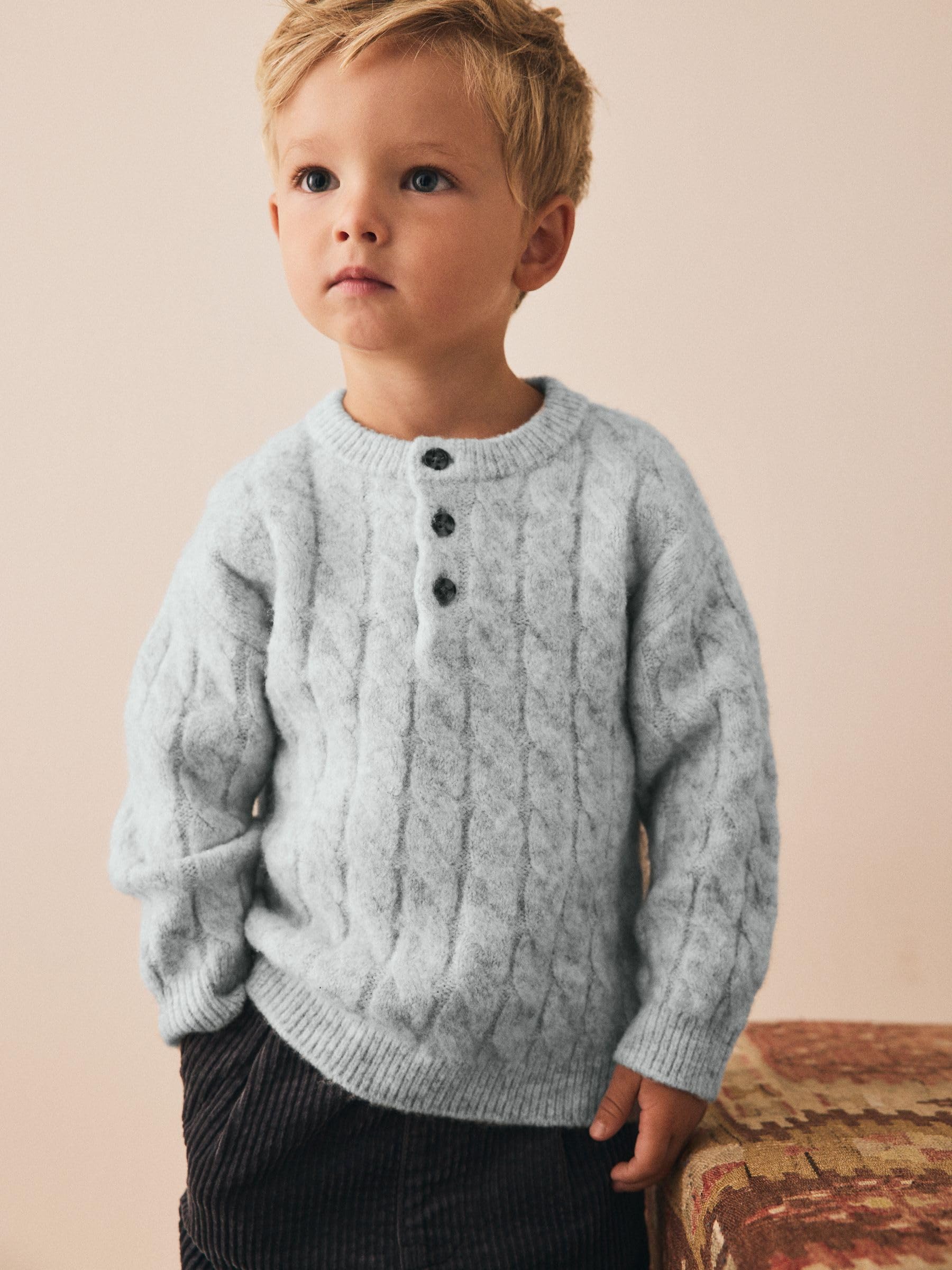 Next maglia serafino bambino 80-86 manica lunga morbida