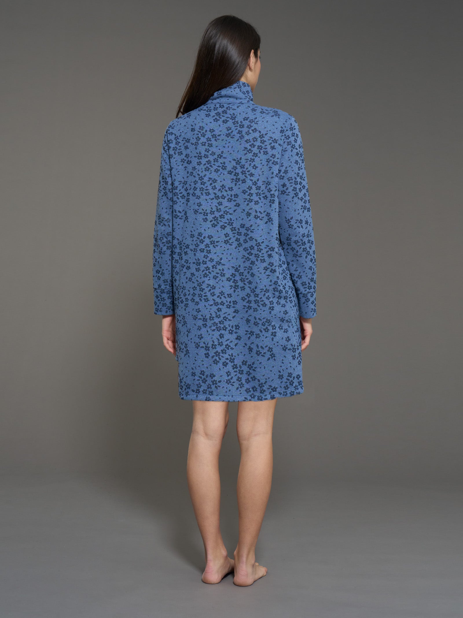 Ragno Cotton Eco Pile vestaglia donna Denim Mel.