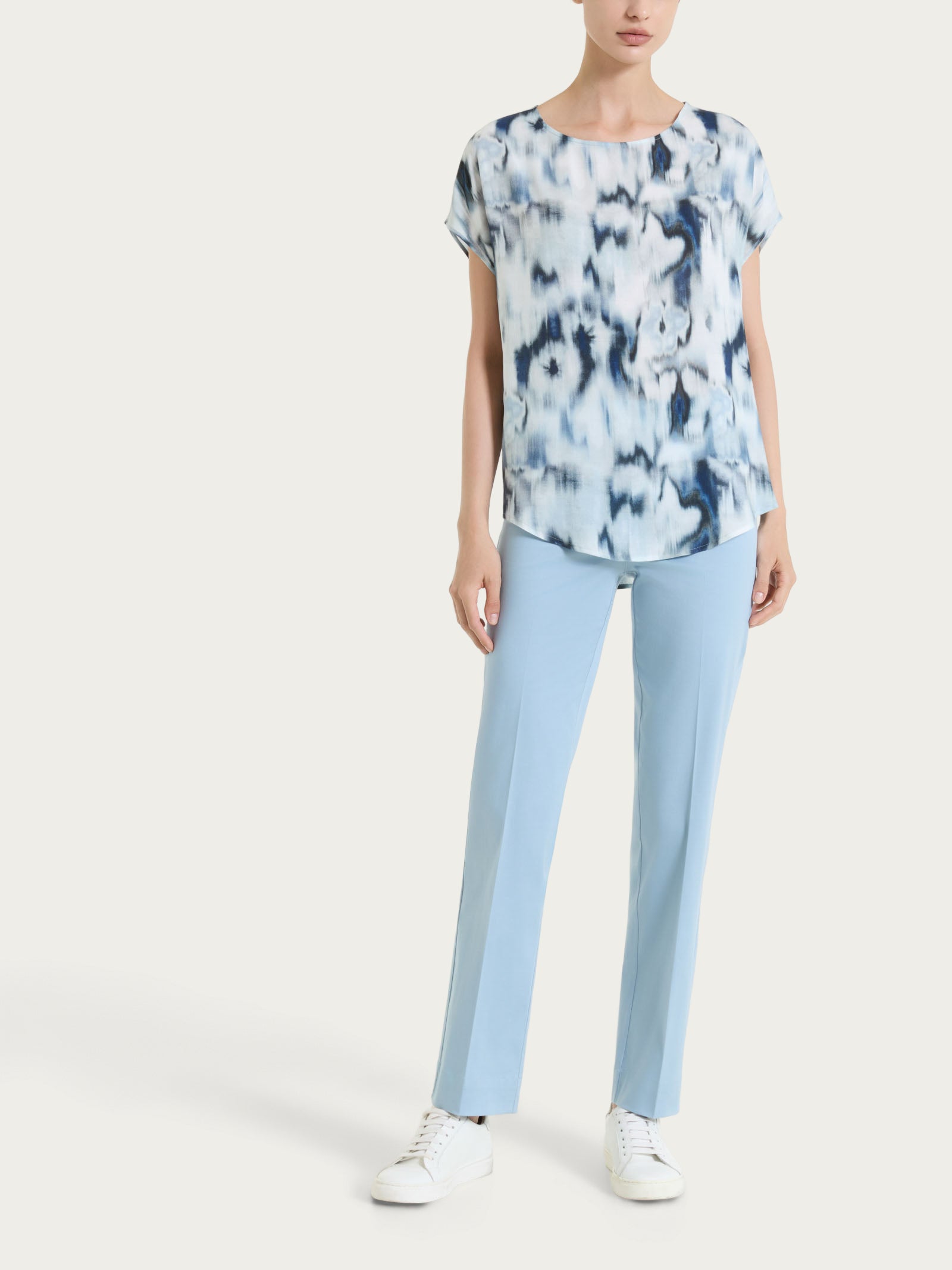 Ragno EcoSeta blusa manica corta Fant. Oceana
