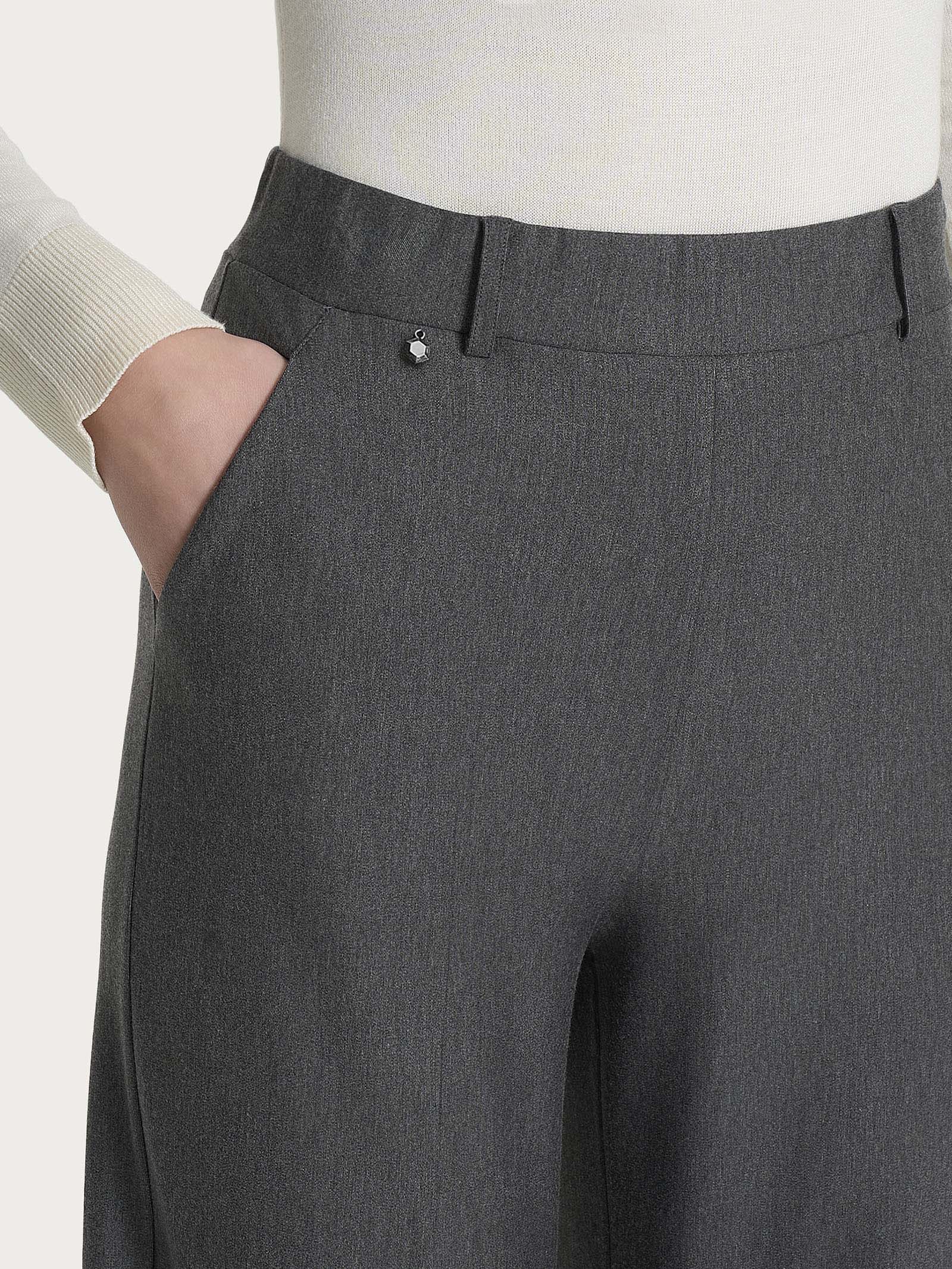 Ragno Compact Pantalone Palazzo Ardesia con Tasche