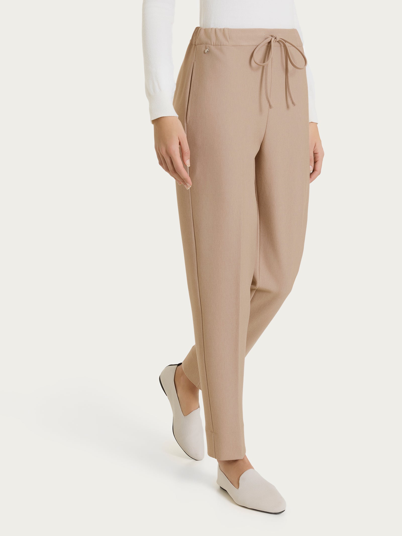Ragno Compact Pantalone Jogger Cammello Mel. punto Milano