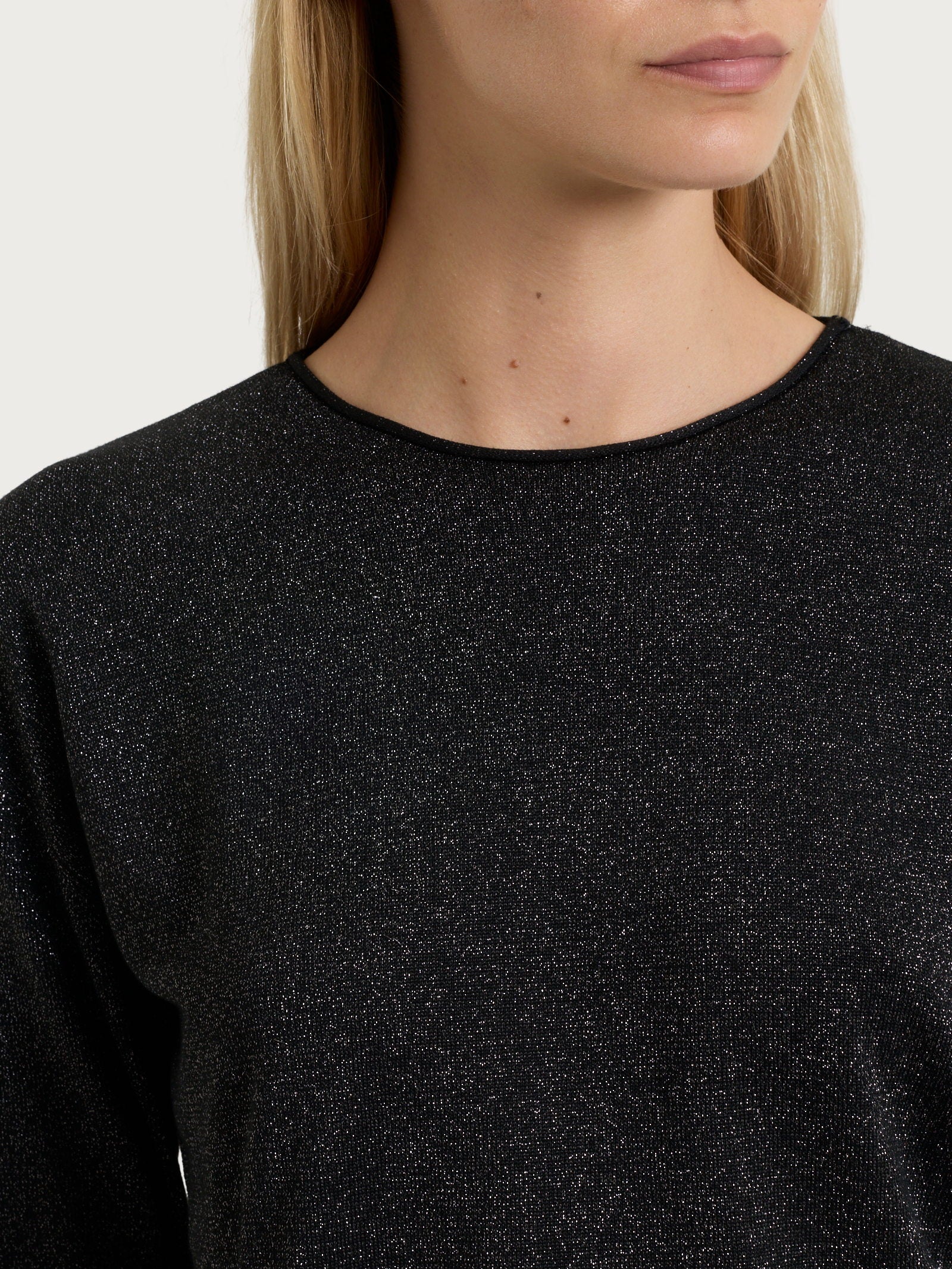 Ragno Four Seasons maglia girocollo lurex Fantasia Nero
