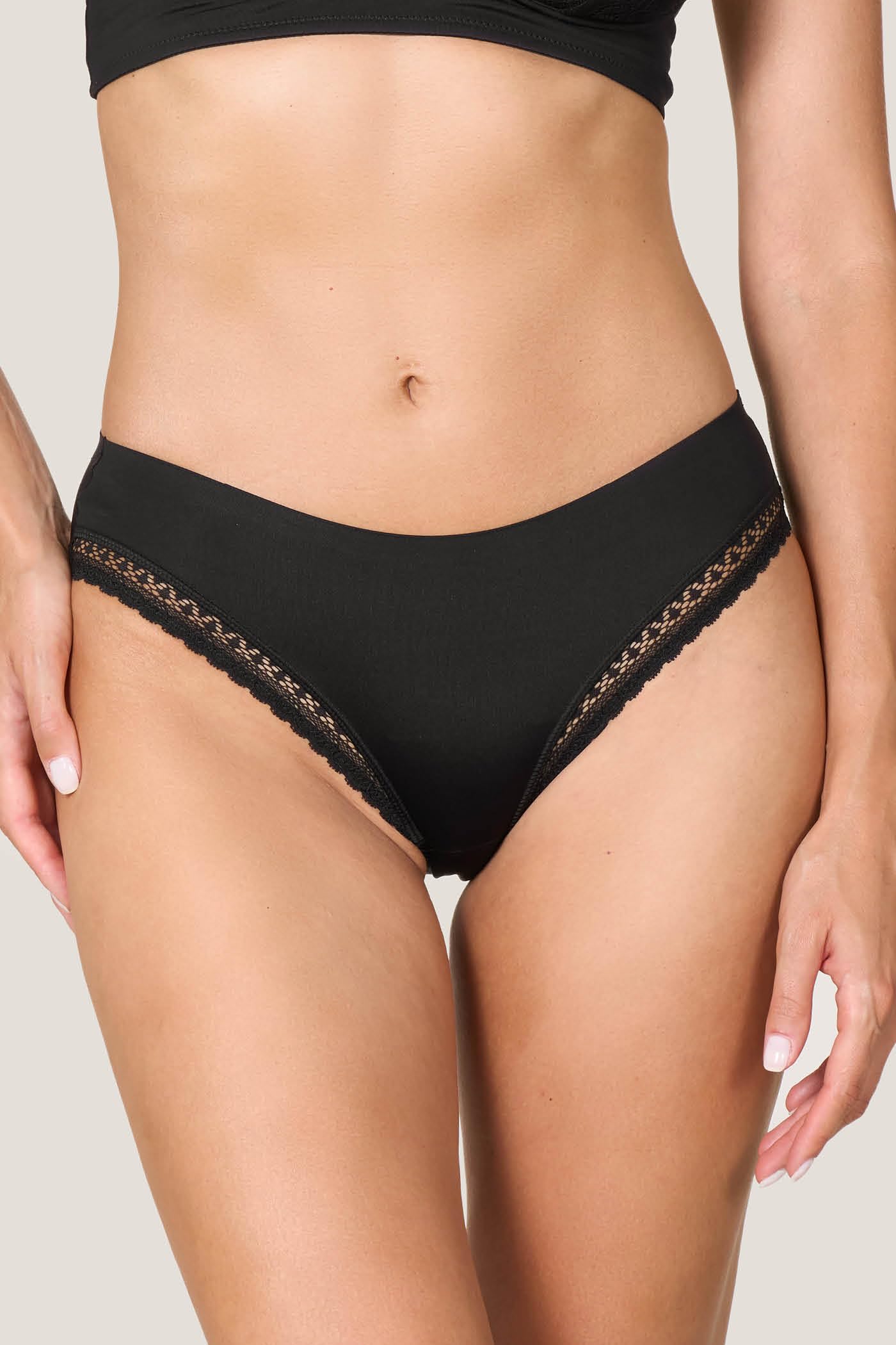 Goldenpoint slip fianco medio shaping pizzo geometrico cotone