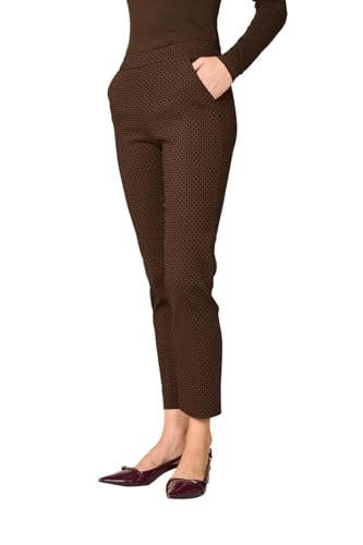 Goldenpoint Pantaloni Straight Viscosa Fantasia Geometrica
