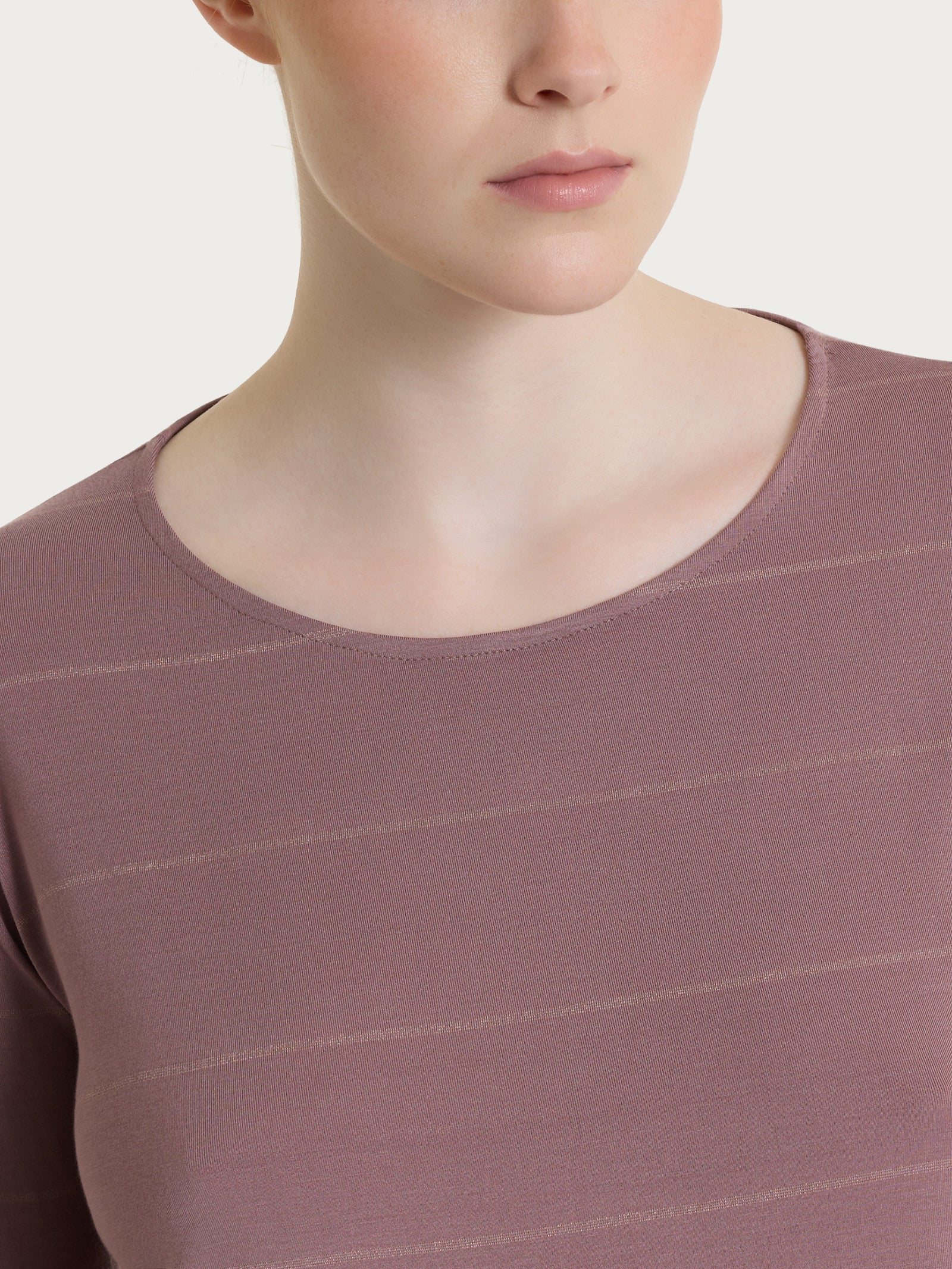 Ragno Summer Light Maglietta Righe Twilight Mauve t-shirt lurex